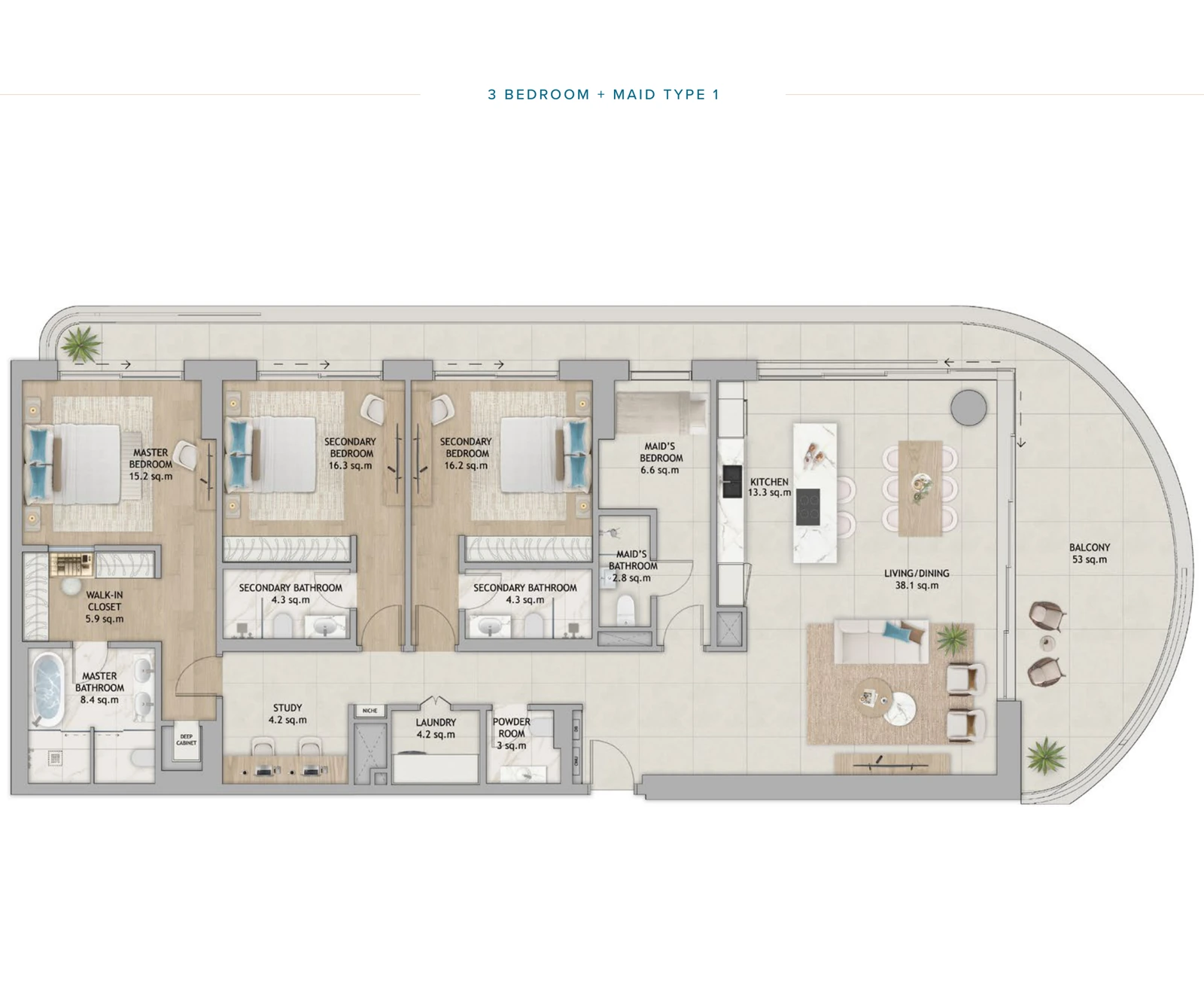 Floor plan for With Maid Type 1