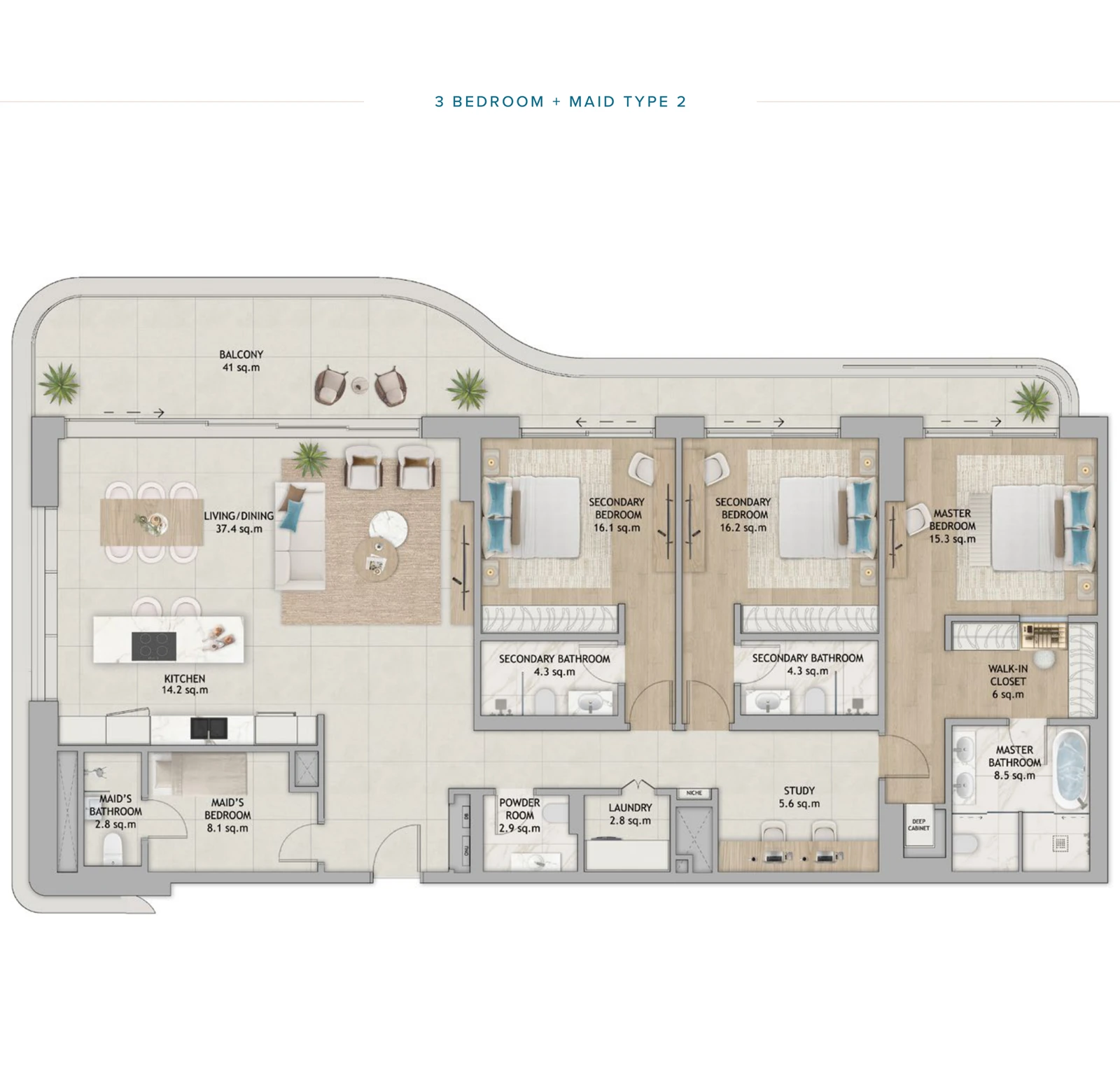 Floor plan for With Maid Type 2