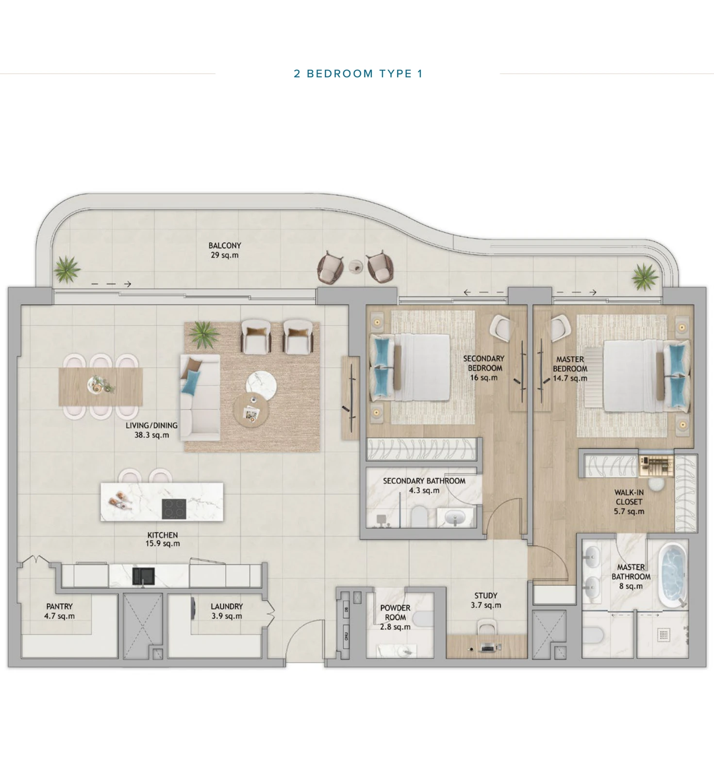 Floor plan for Type 1