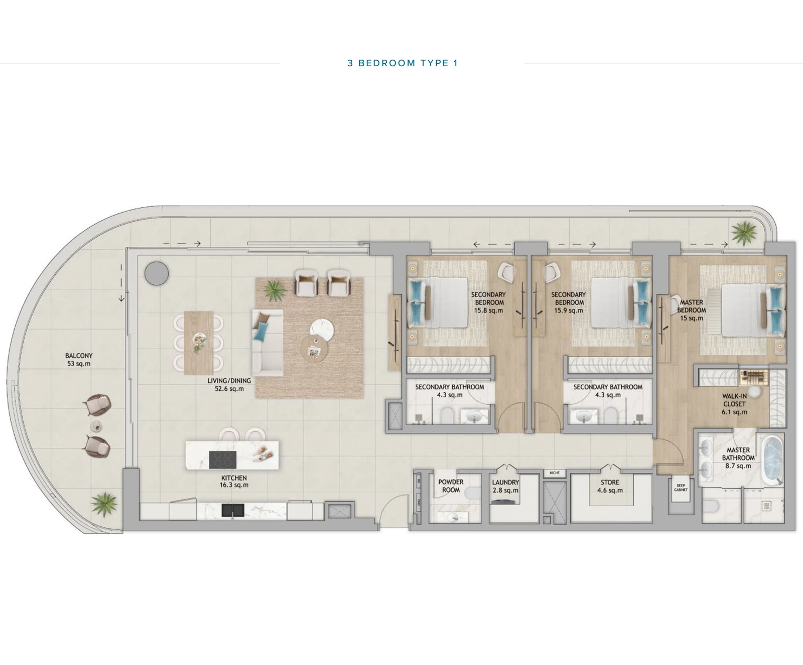 Floor plan for Type 1