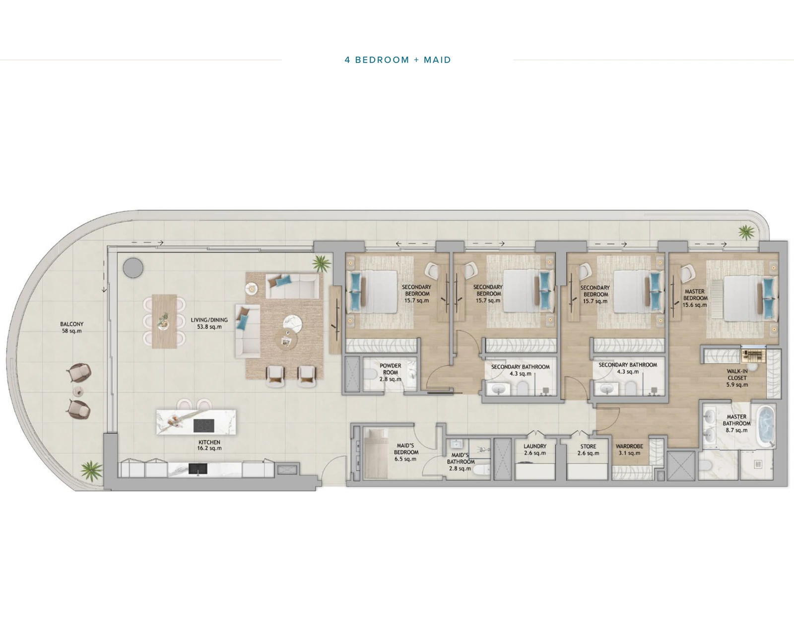 Floor plan for With Maid