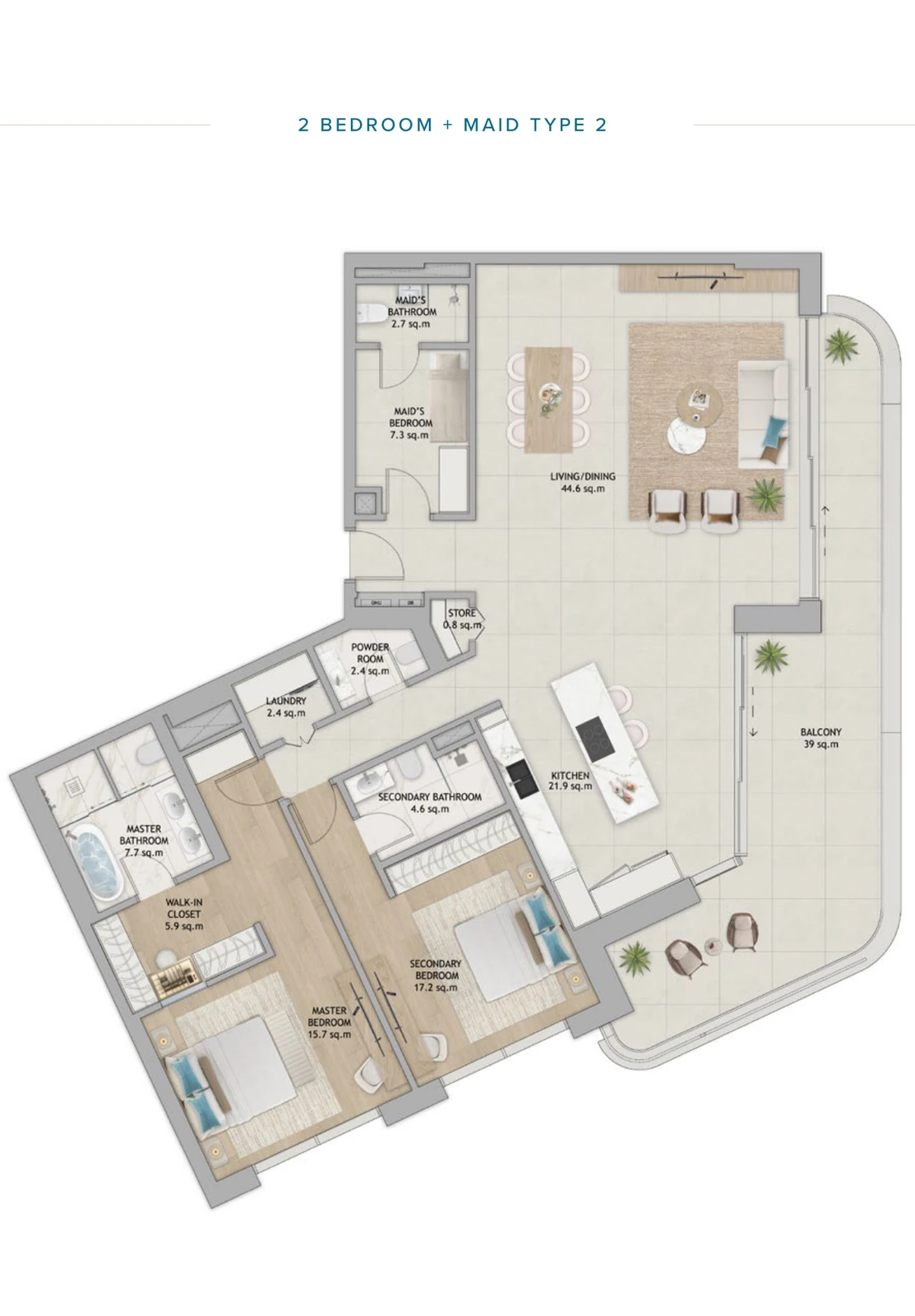 Floor plan for With Maid Type 2