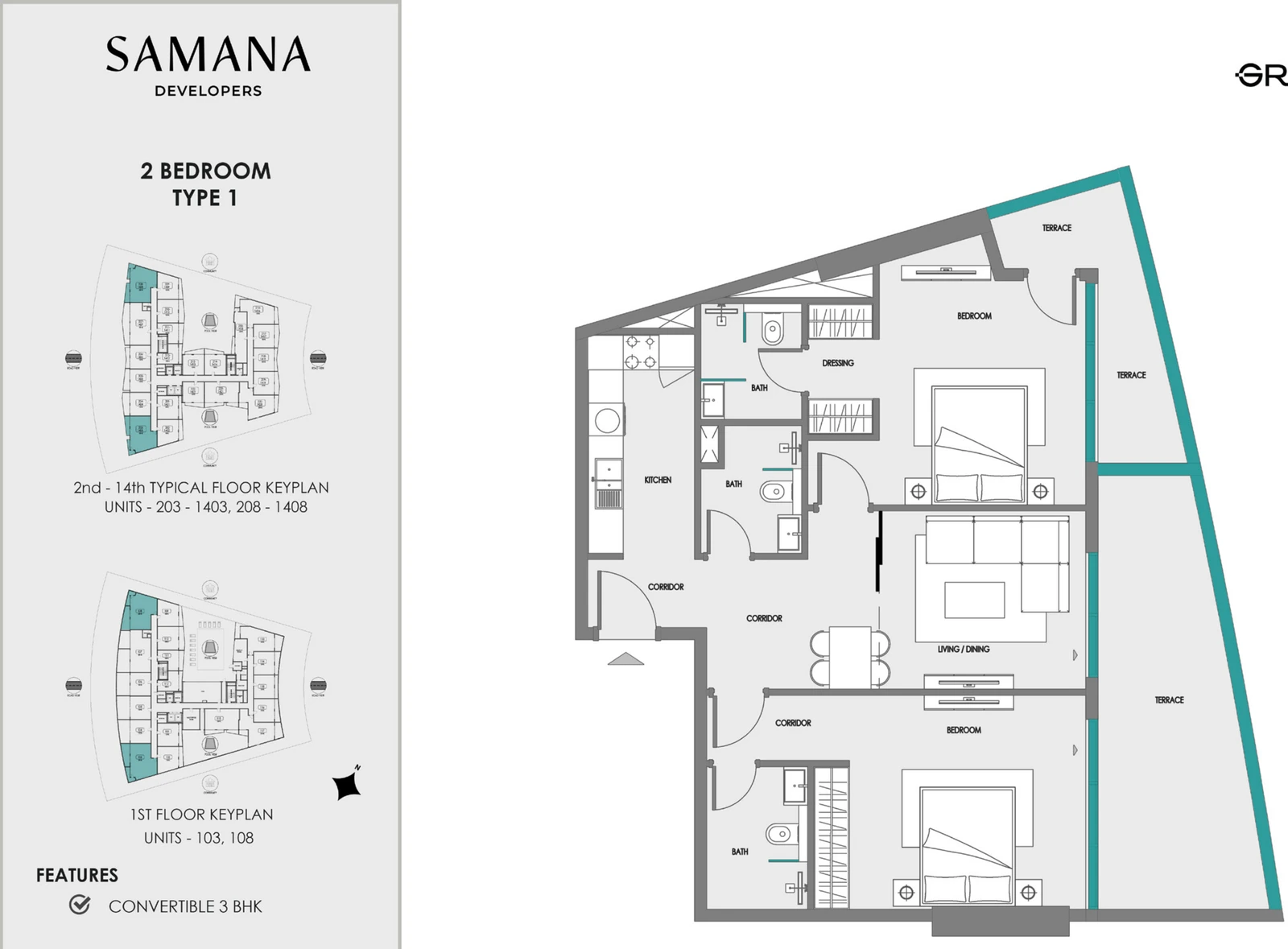 Floor plan for Type 1