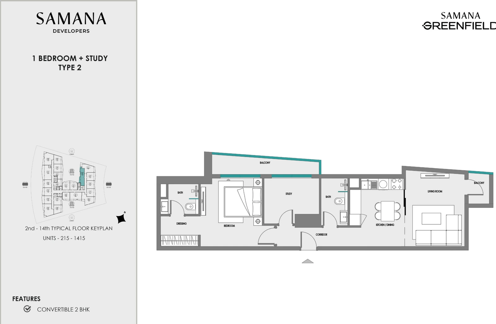 Floor plan for With Study Type 2