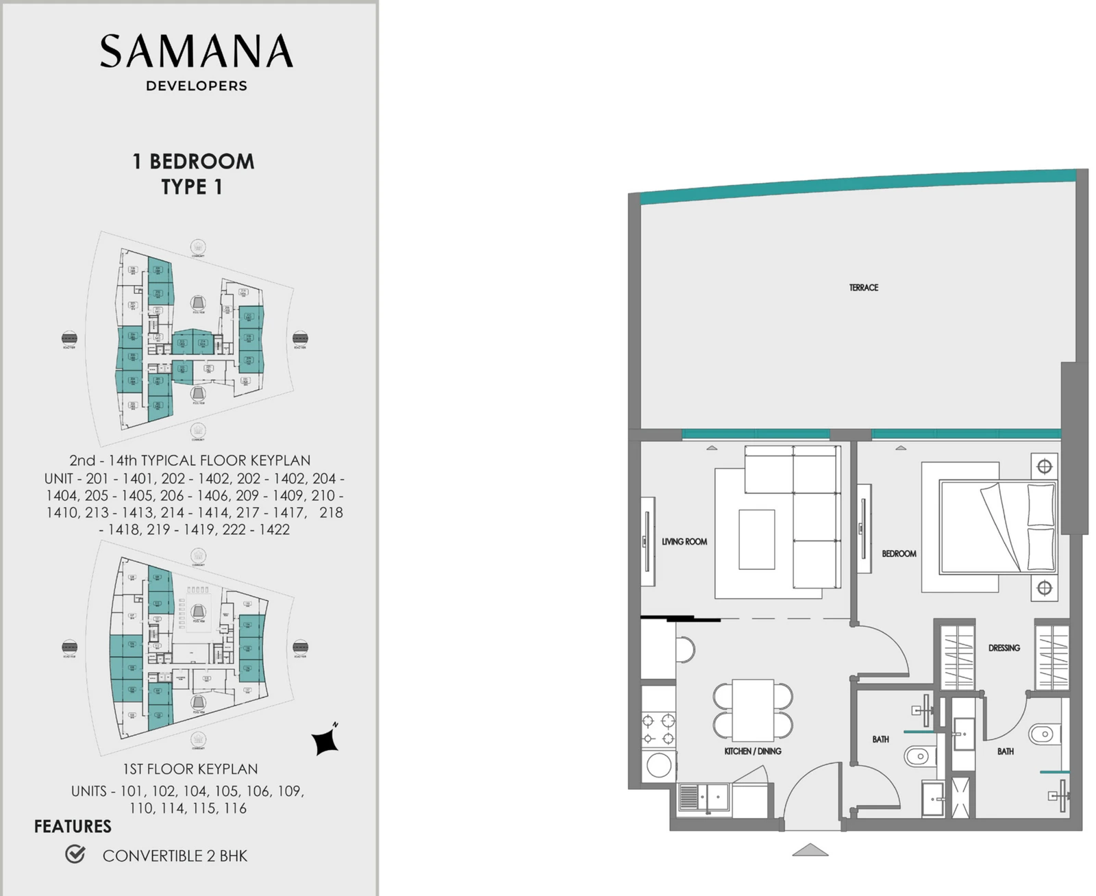 Floor plan for Type 1
