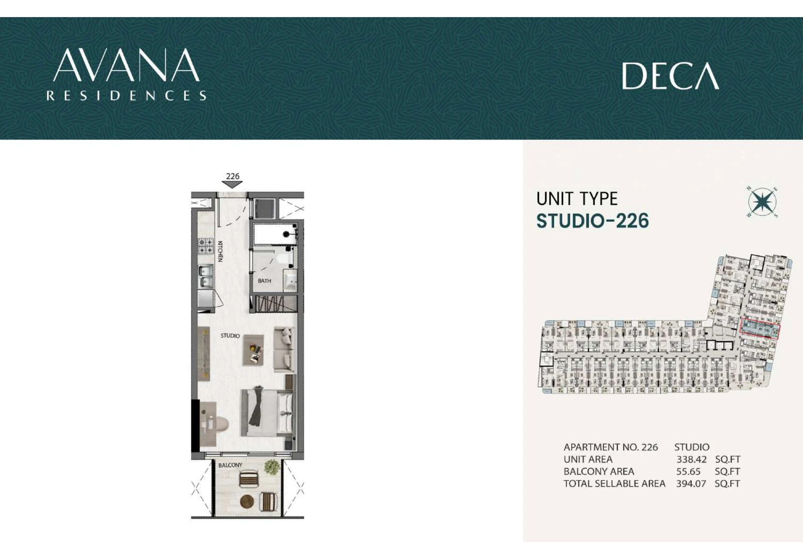 Floor plan for 226
