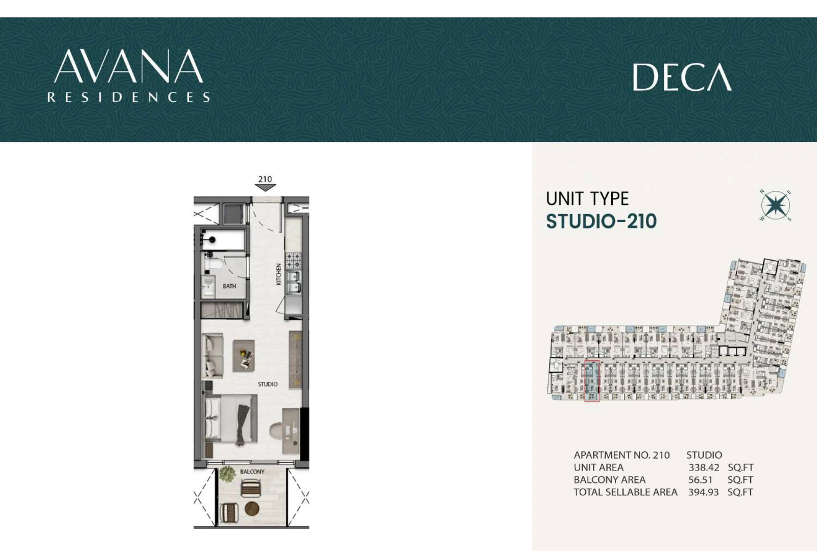 Floor plan for 210