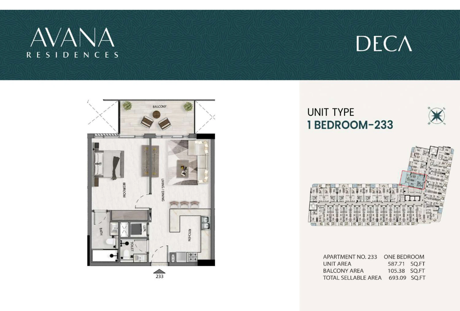 Floor plan for 233