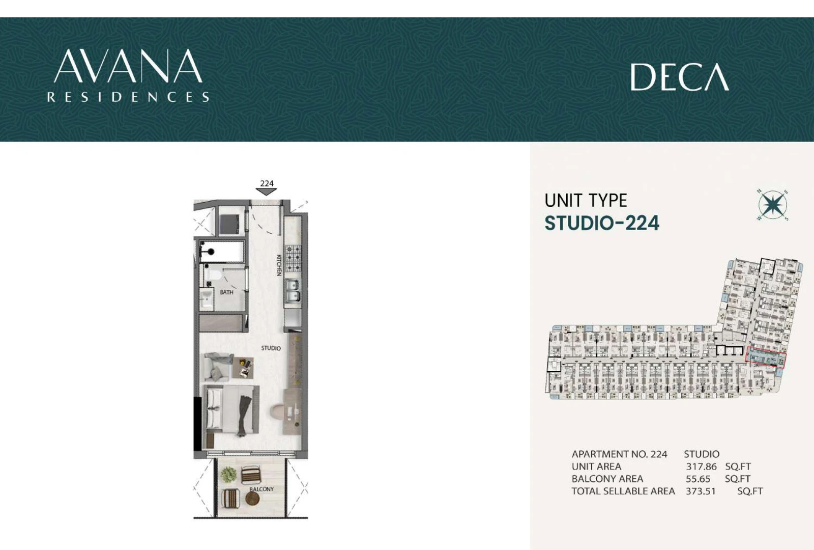 Floor plan for 224