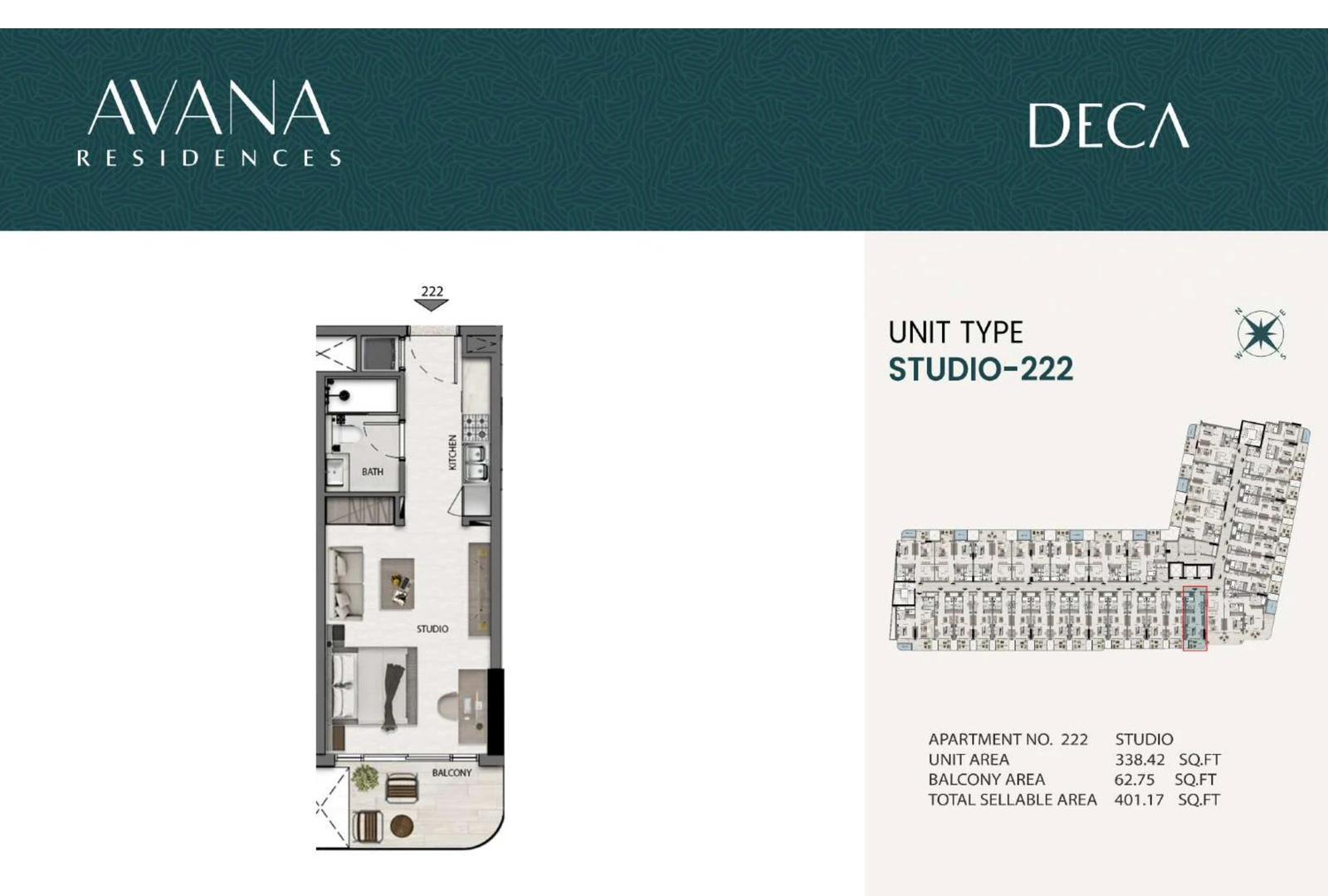 Floor plan for 222