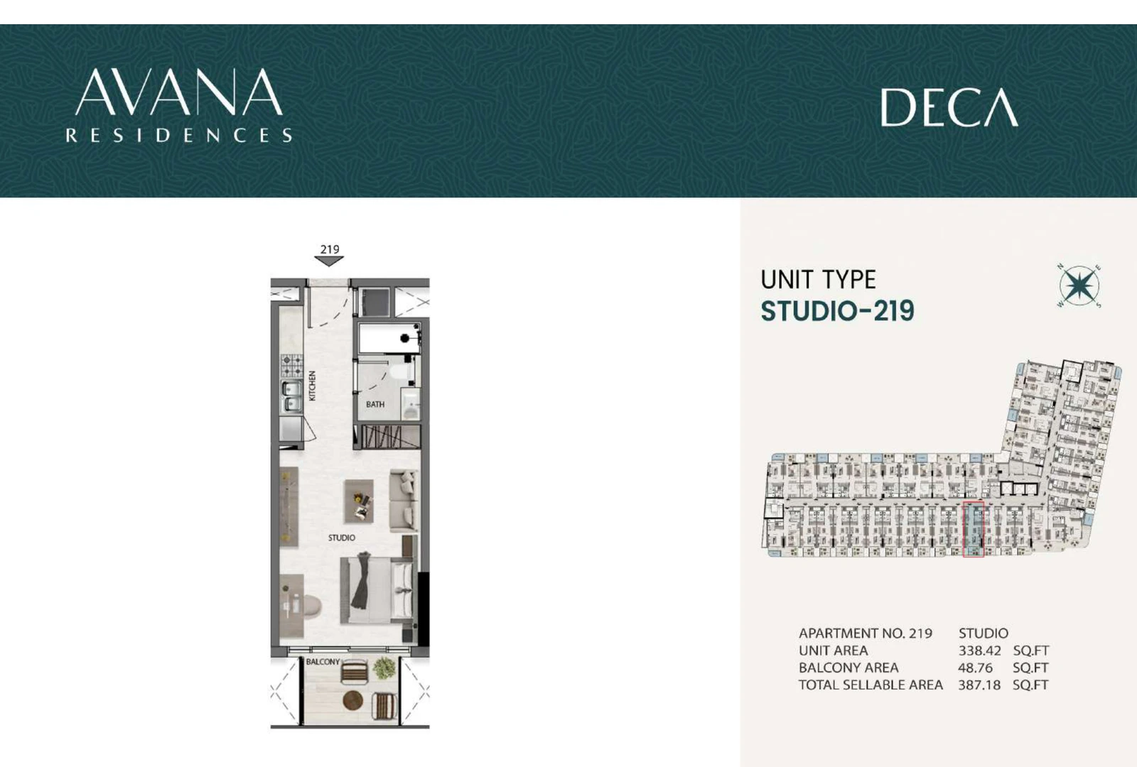 Floor plan for 219