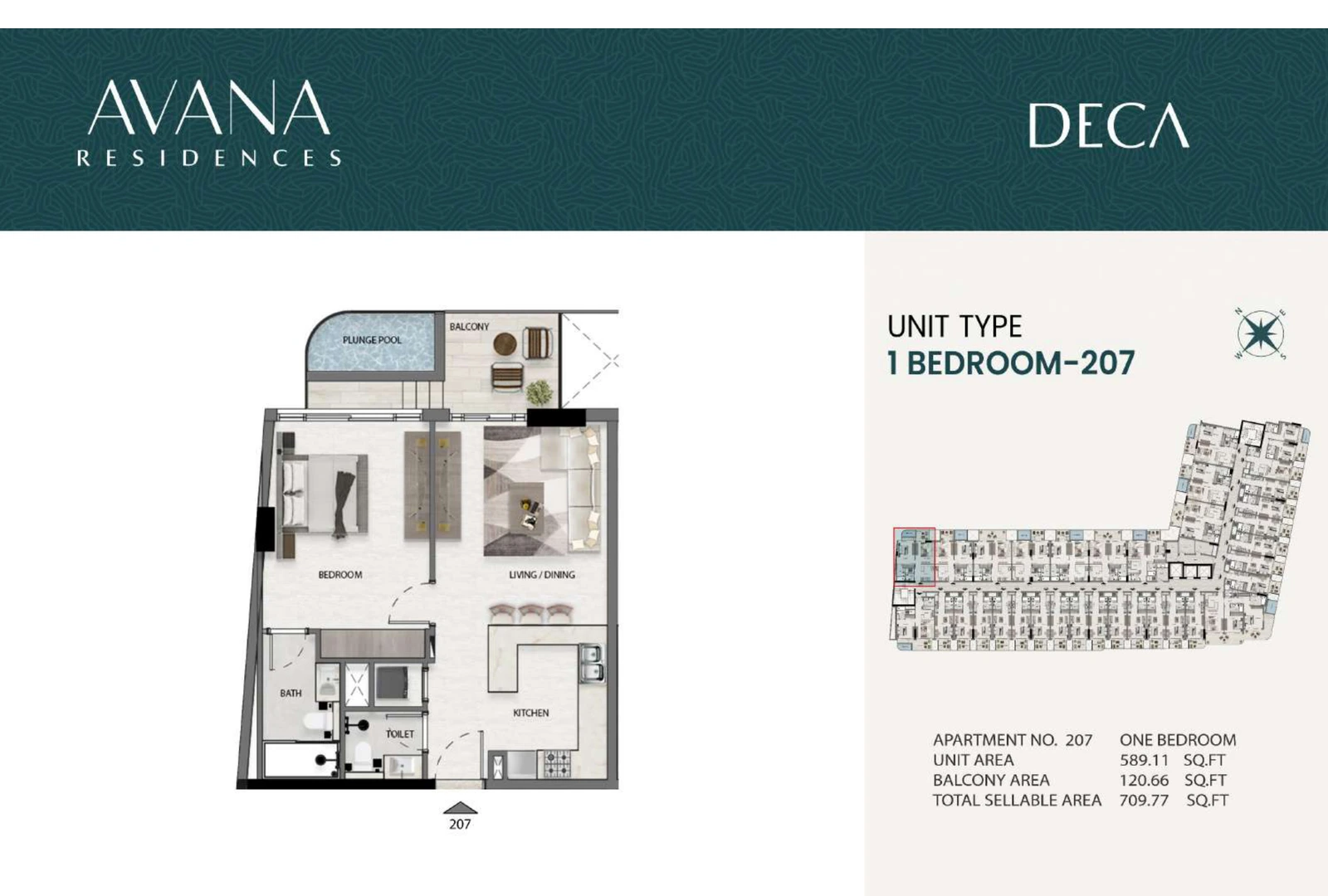Floor plan for 207