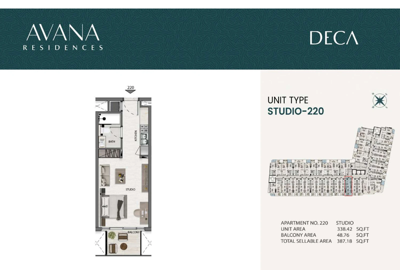 Floor plan for 220
