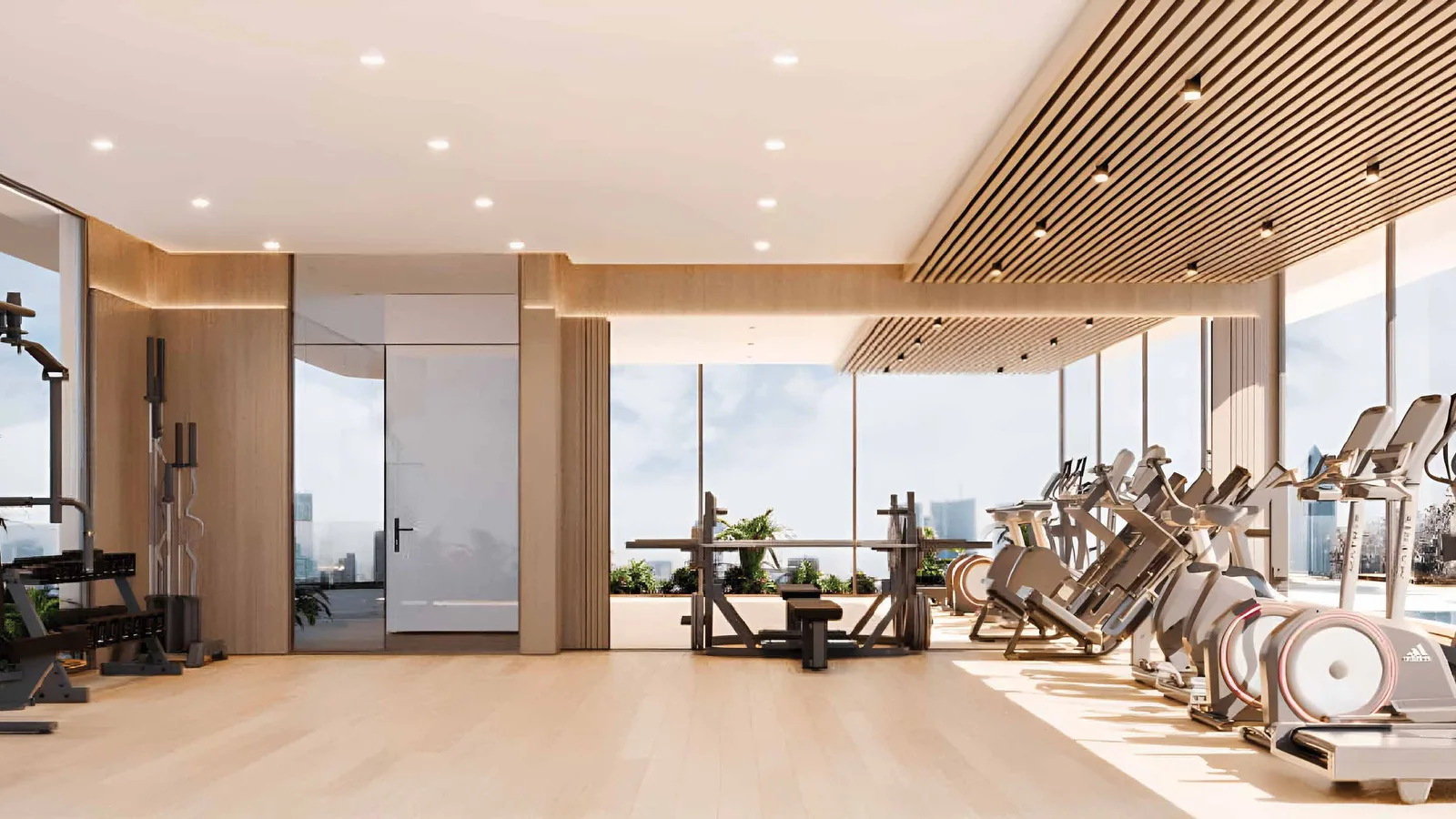 Rooftop fitness centre at Avion Residence