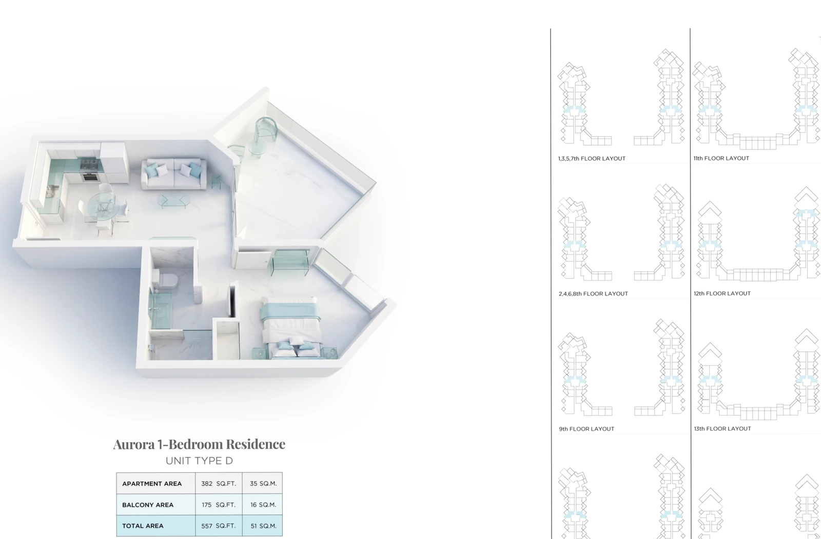 Floor plan for Aurora Residence D