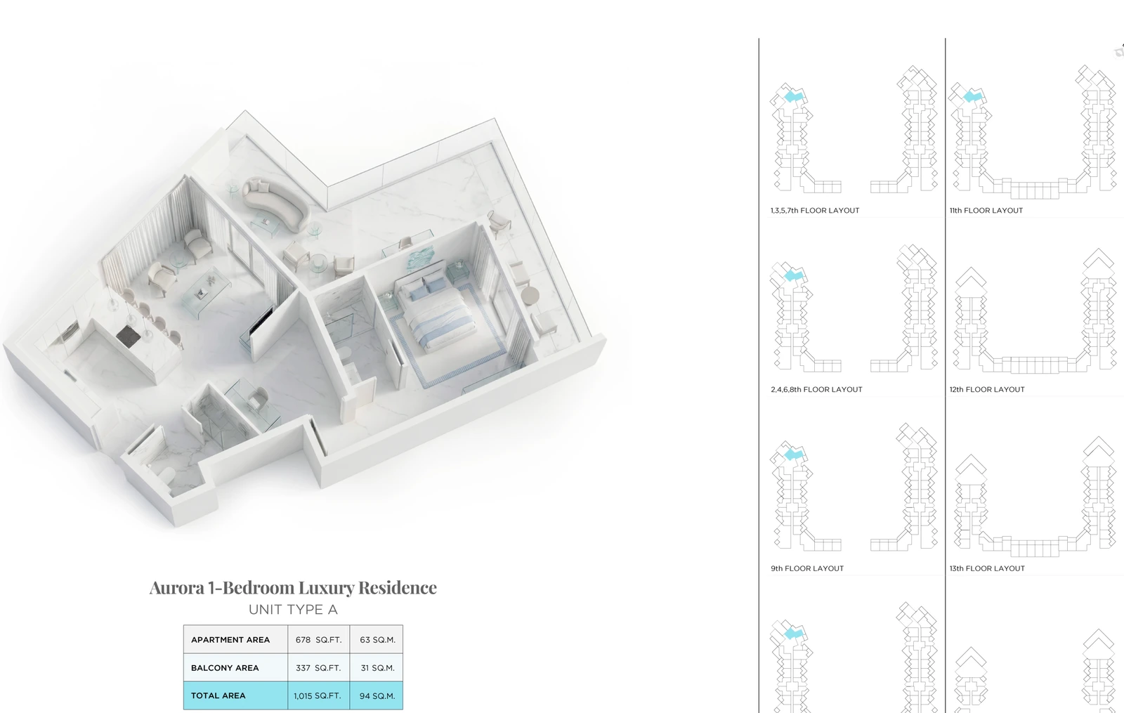 Floor plan for Aurora Luxury Residence A