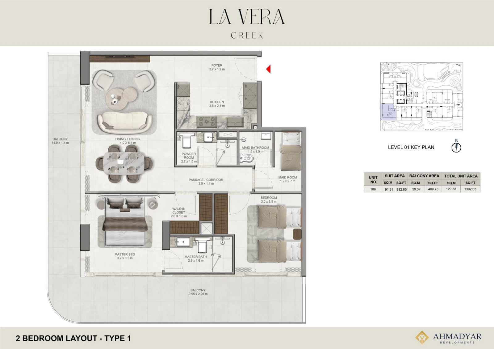 Floor plan for Type 1