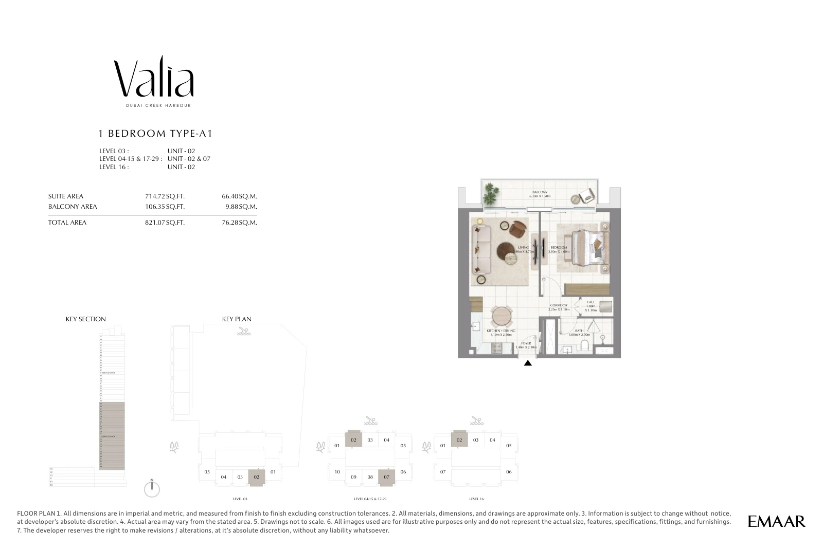 Floor plan for Type A1