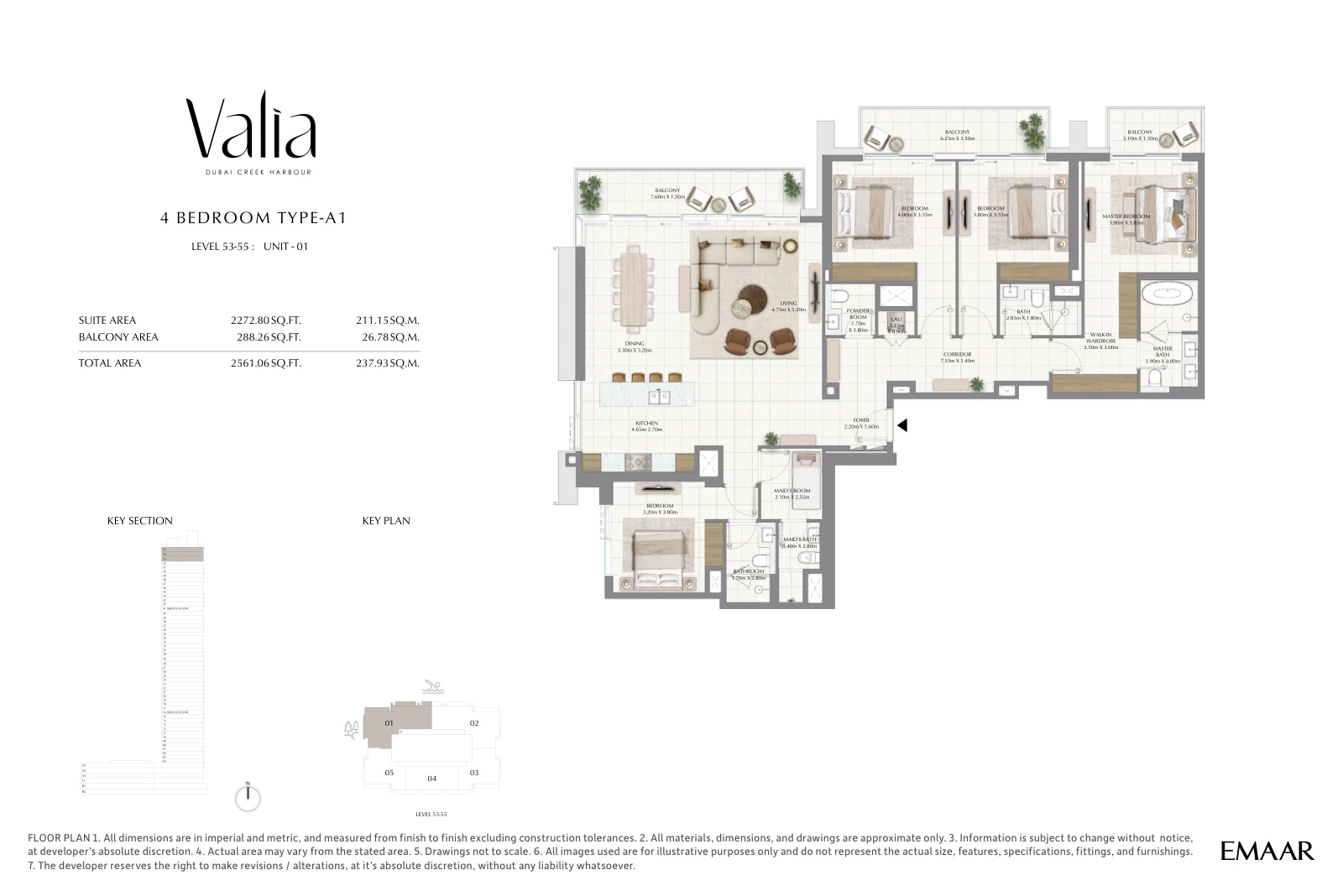 Floor plan for Type A1