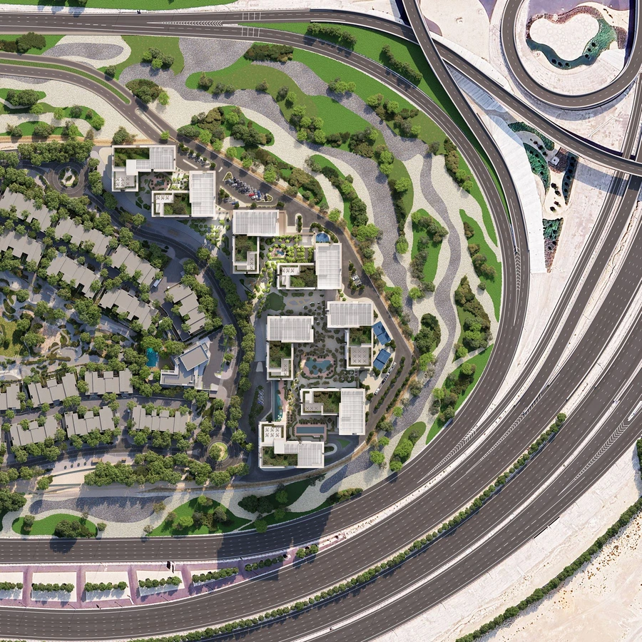Aerial master plan showing Roudah within Expo Valley Views