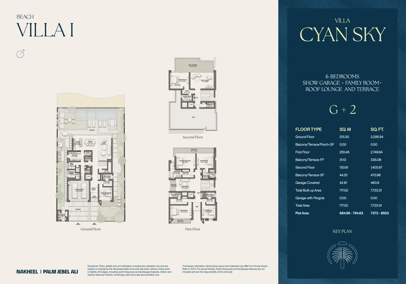 Floor plan for Villa Cyan Sky