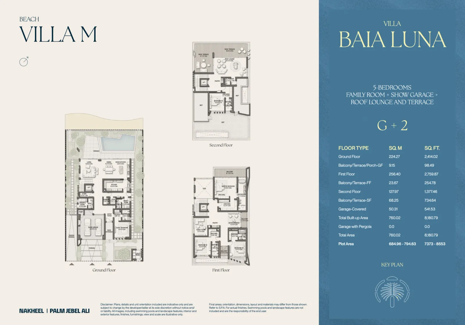 Floor plan for Villa Bia Luna