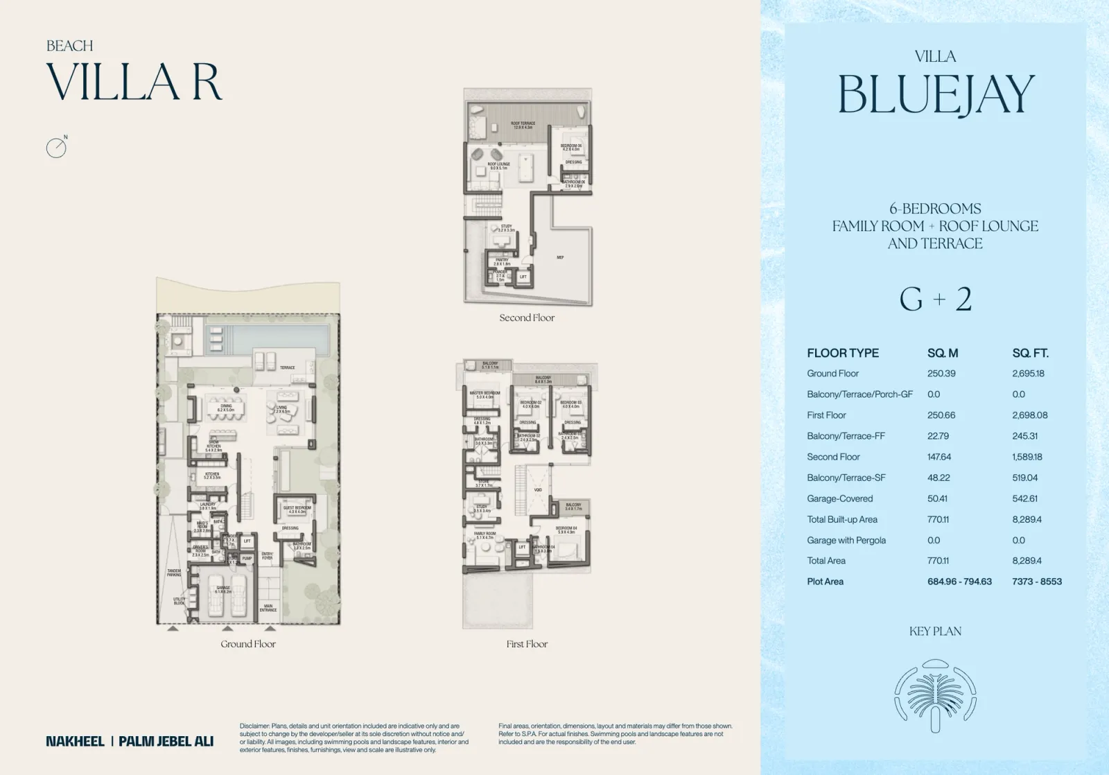 Floor plan for Villa BLUEJAY