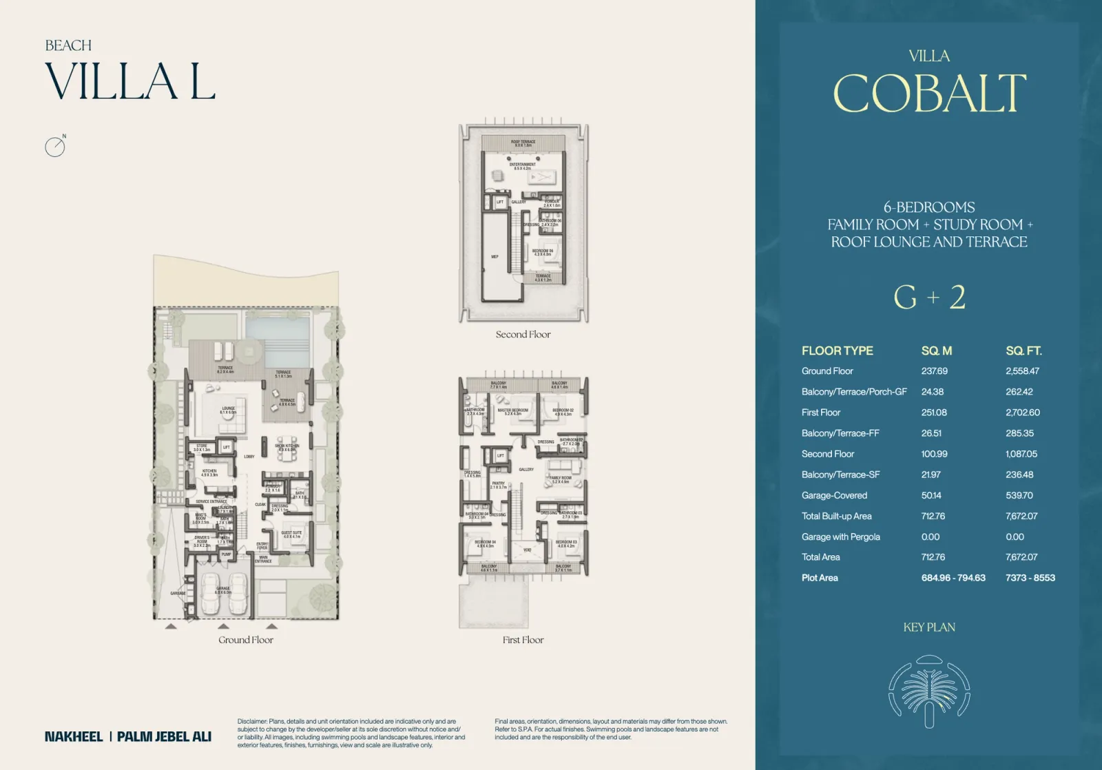 Floor plan for Villa COBALT