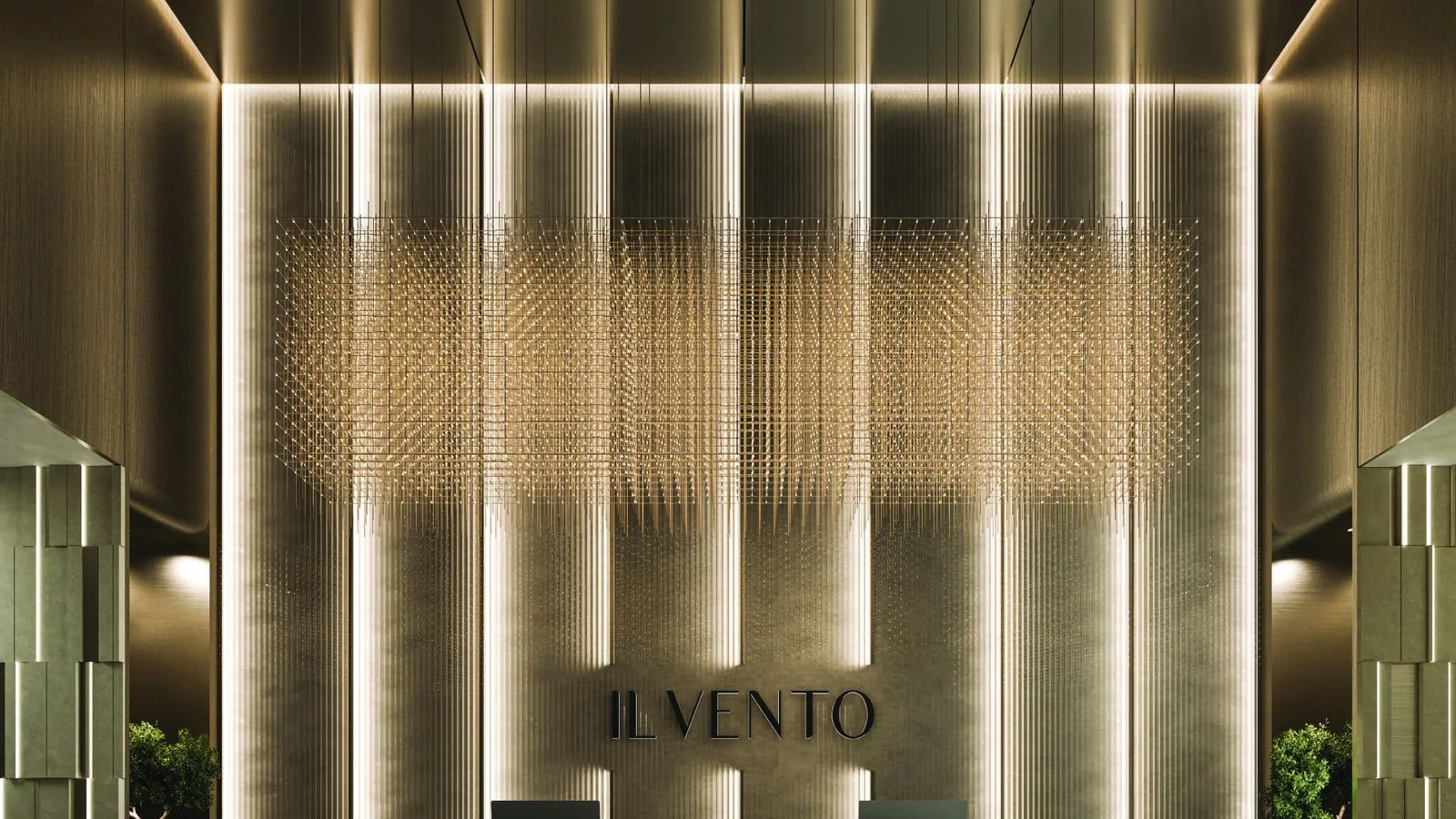 Double-height reception lobby at Il Vento