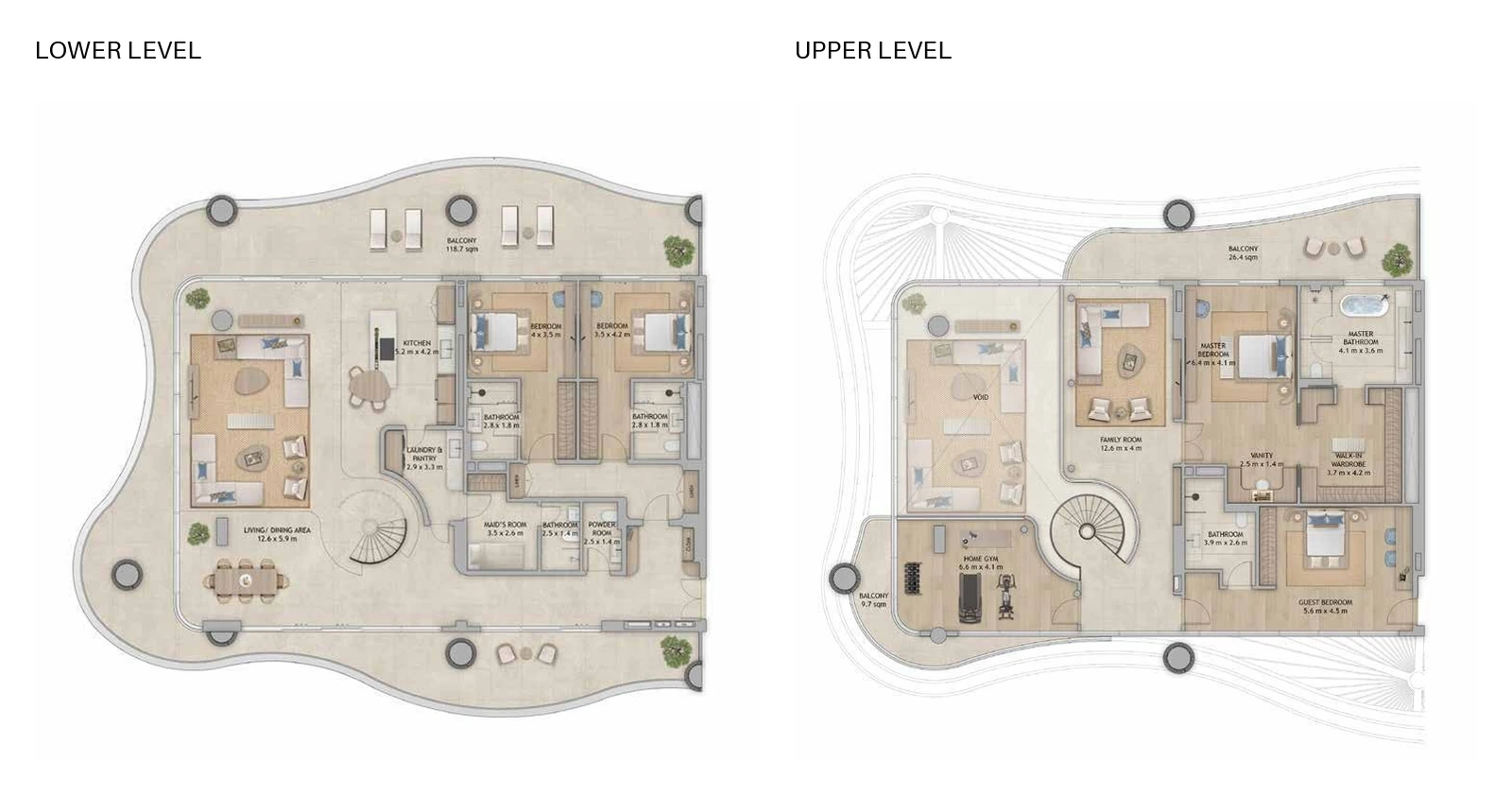 Floor plan for Sky Residence + Maid