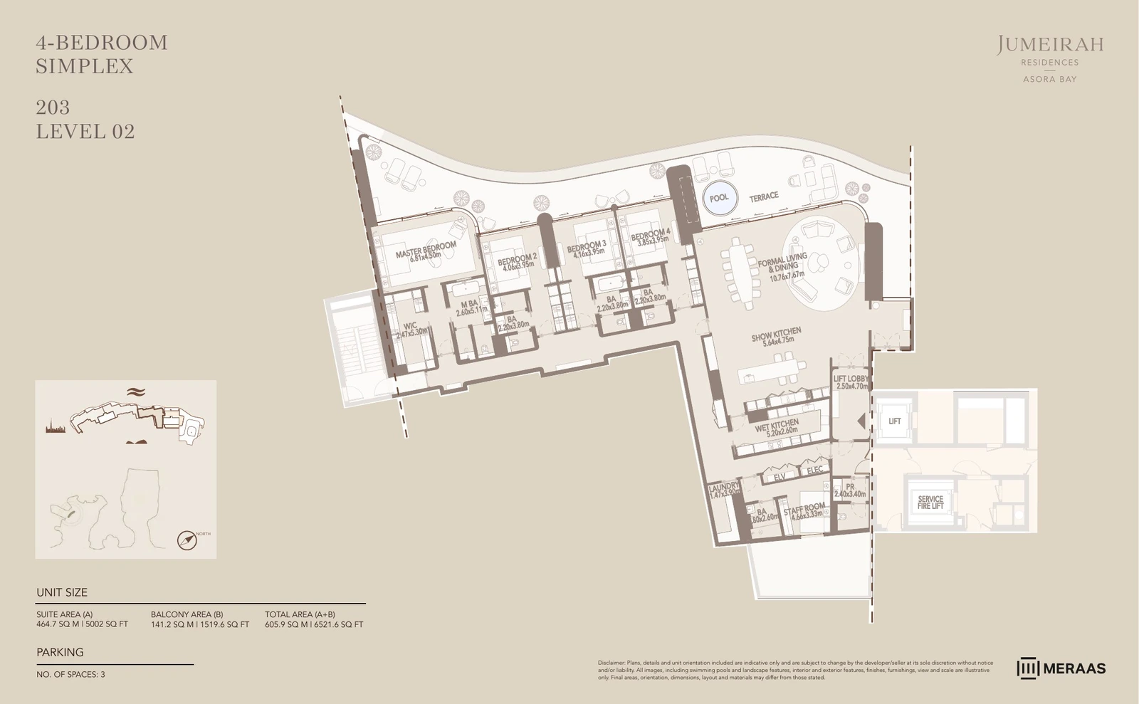 Floor plan for Type 3 - 203