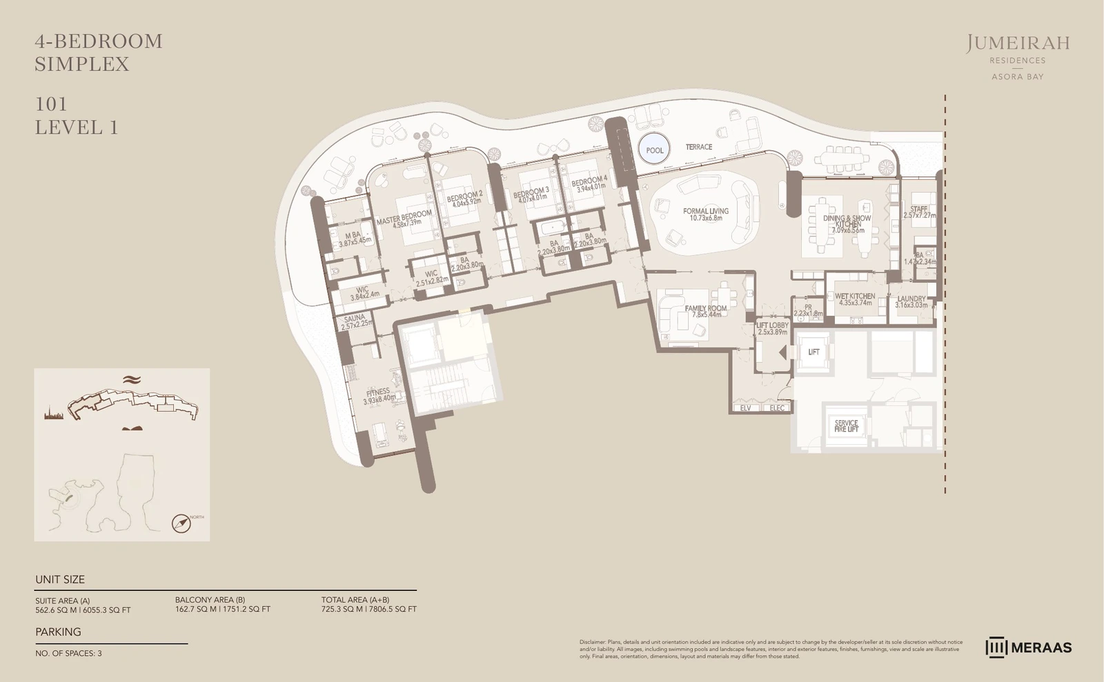 Floor plan for Type 1 - 101