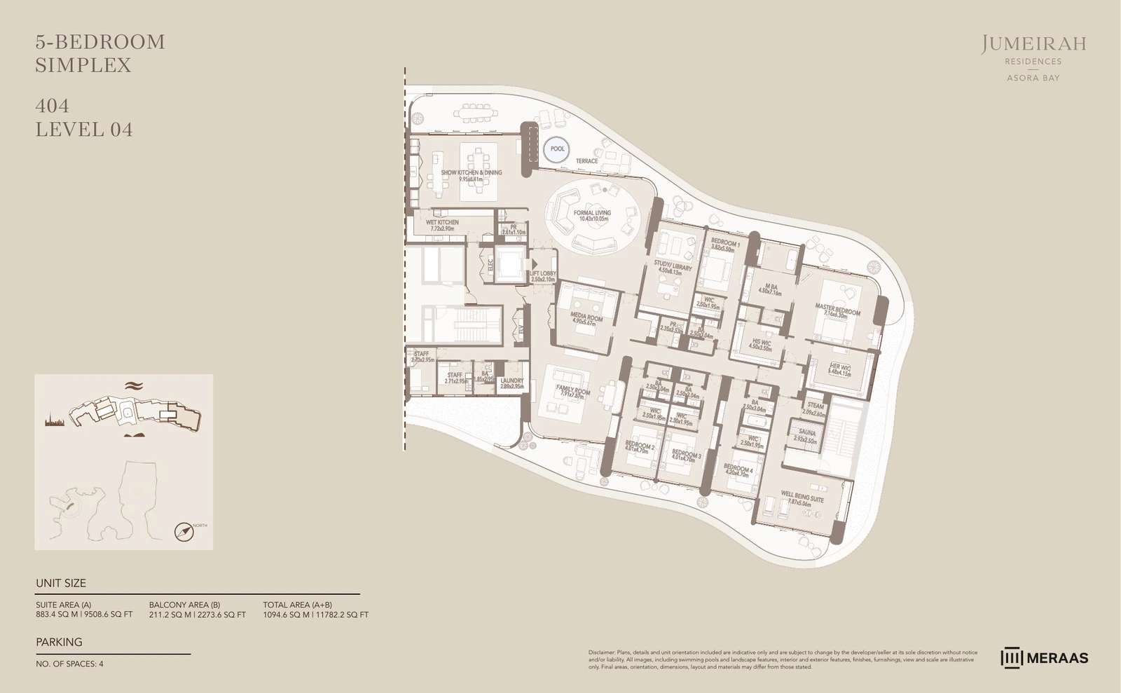 Floor plan for Type 4 - 404