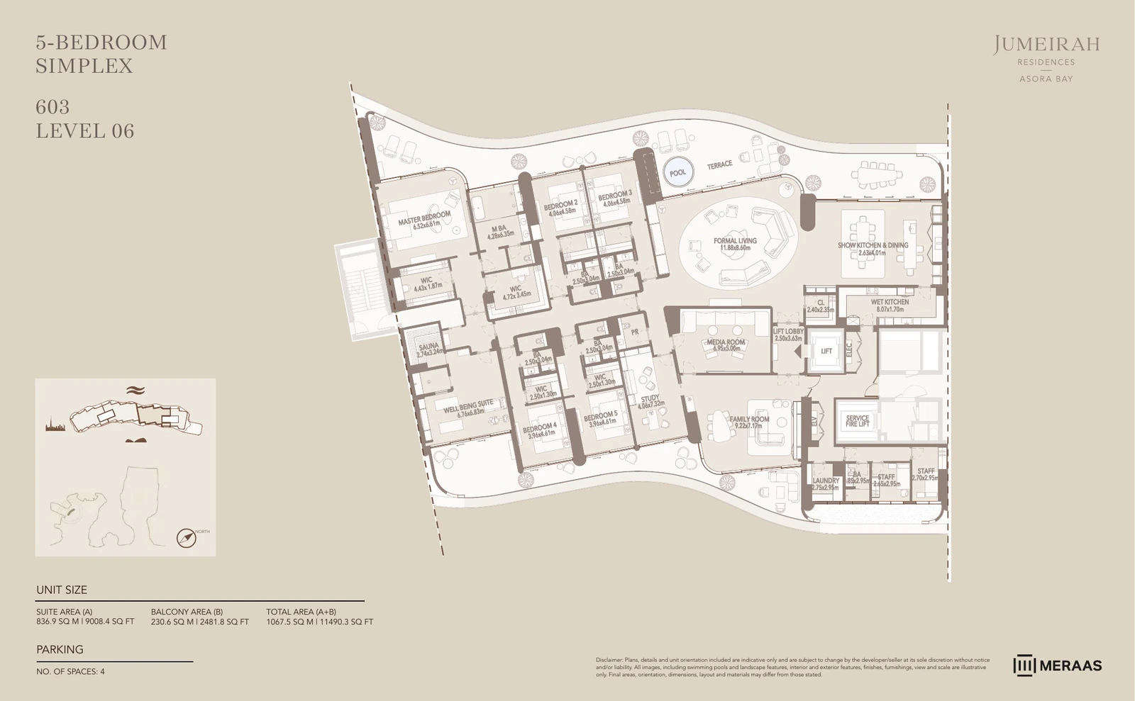 Floor plan for Type 3 - 603