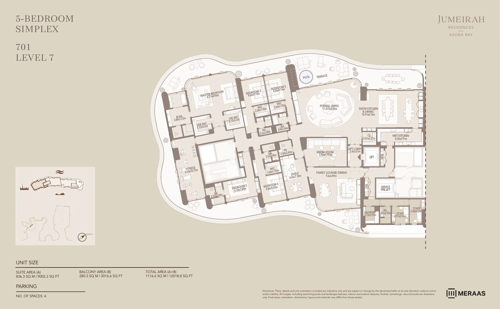 Floor plan for Type 1 - 701