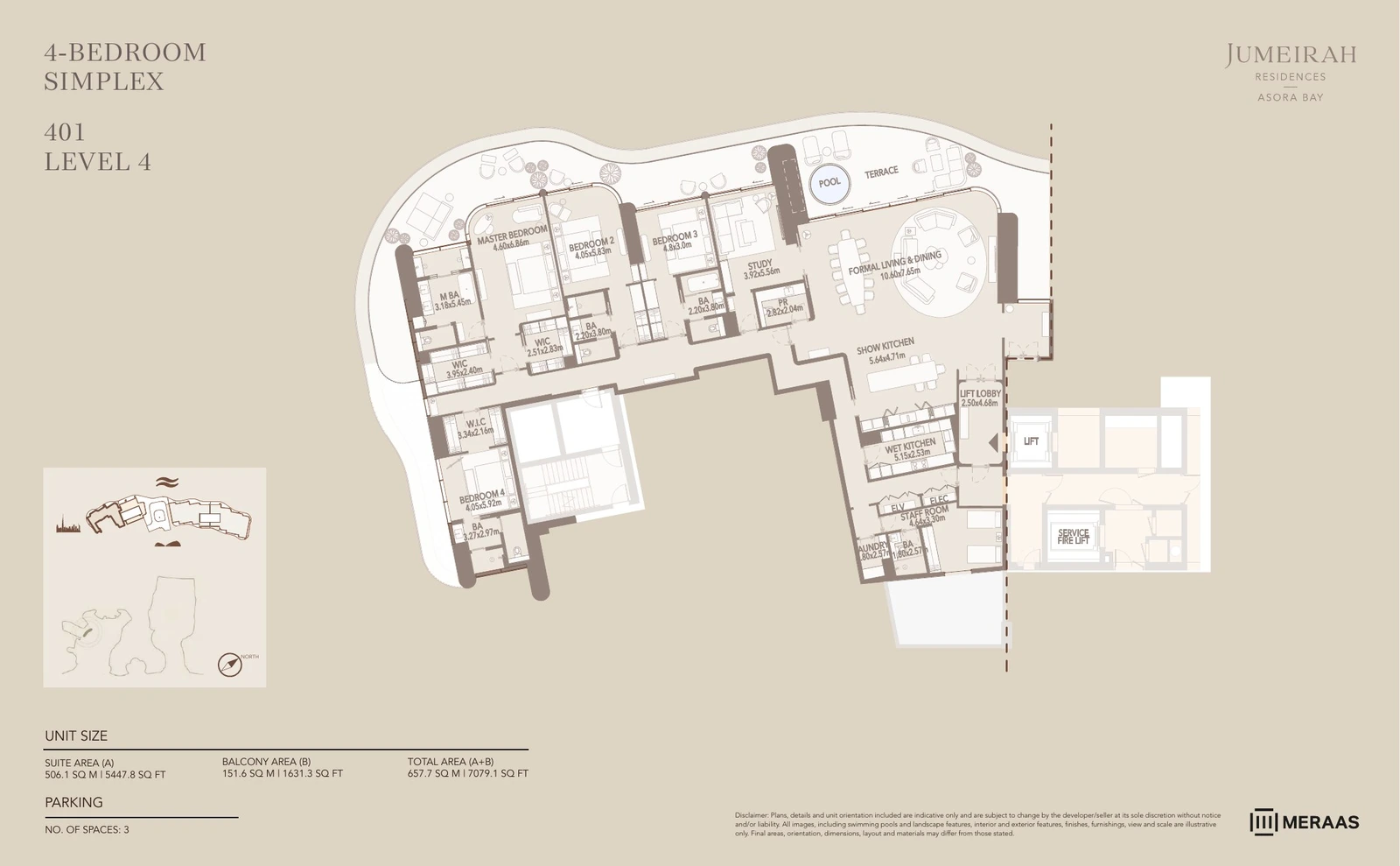 Floor plan for Type 1 - 401