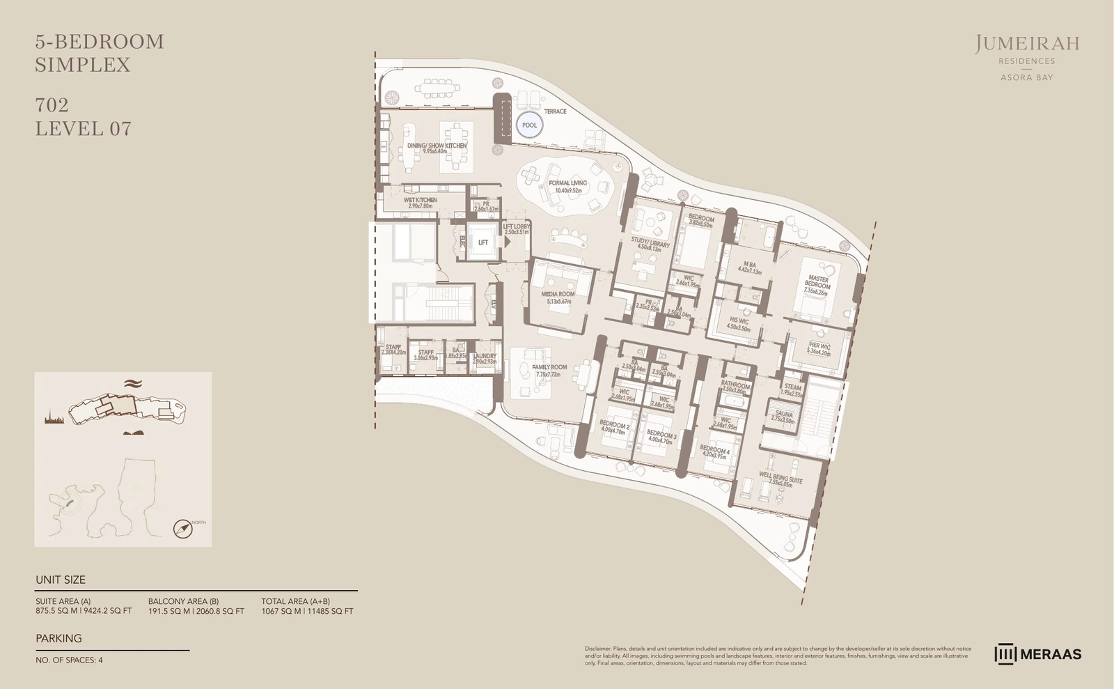 Floor plan for Type 2 - 702