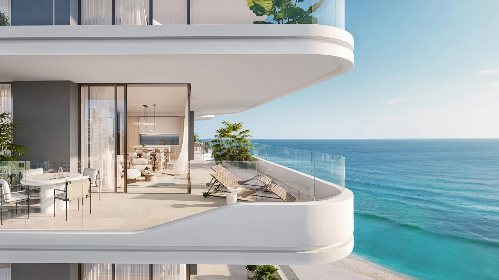Sea-view balcony at Nikki Beach Residences