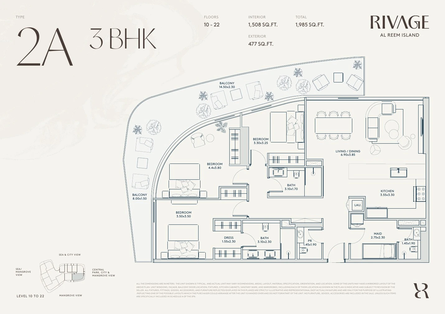 Floor plan for Type 2A