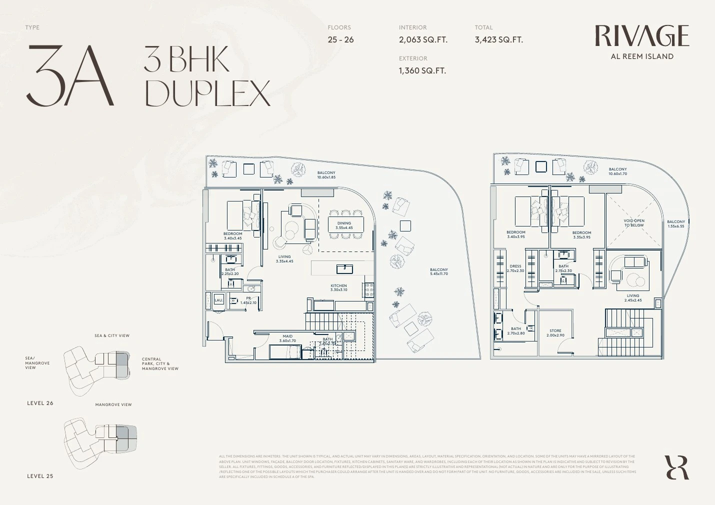 Floor plan for Type 3A