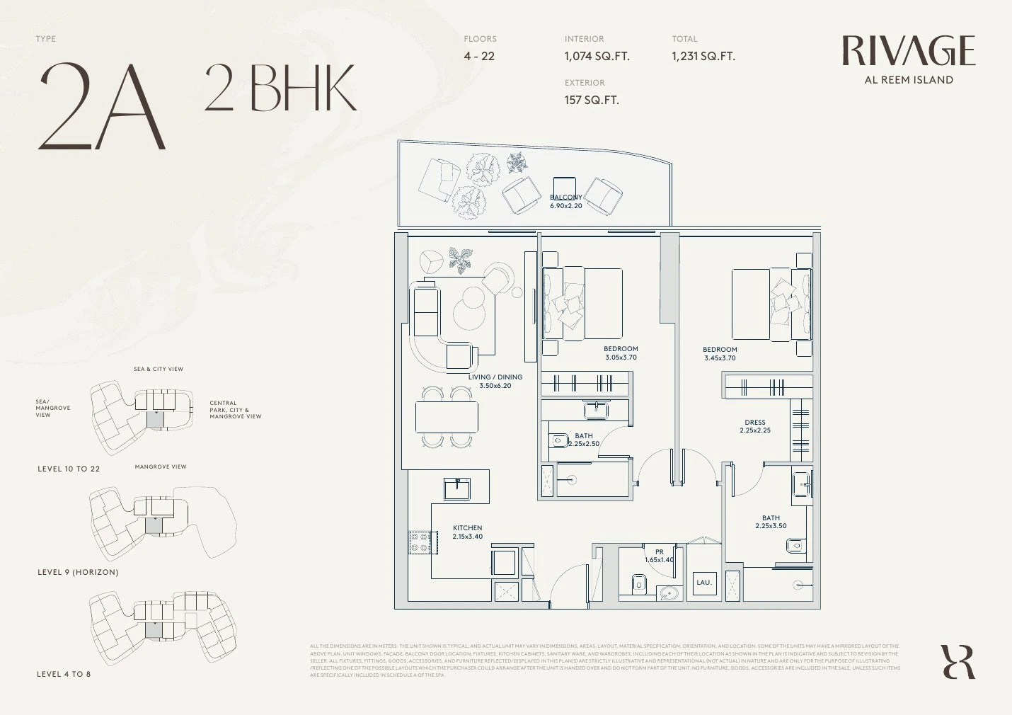 Floor plan for Type 2A
