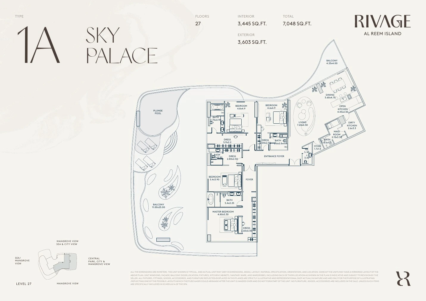 Floor plan for Type 1A