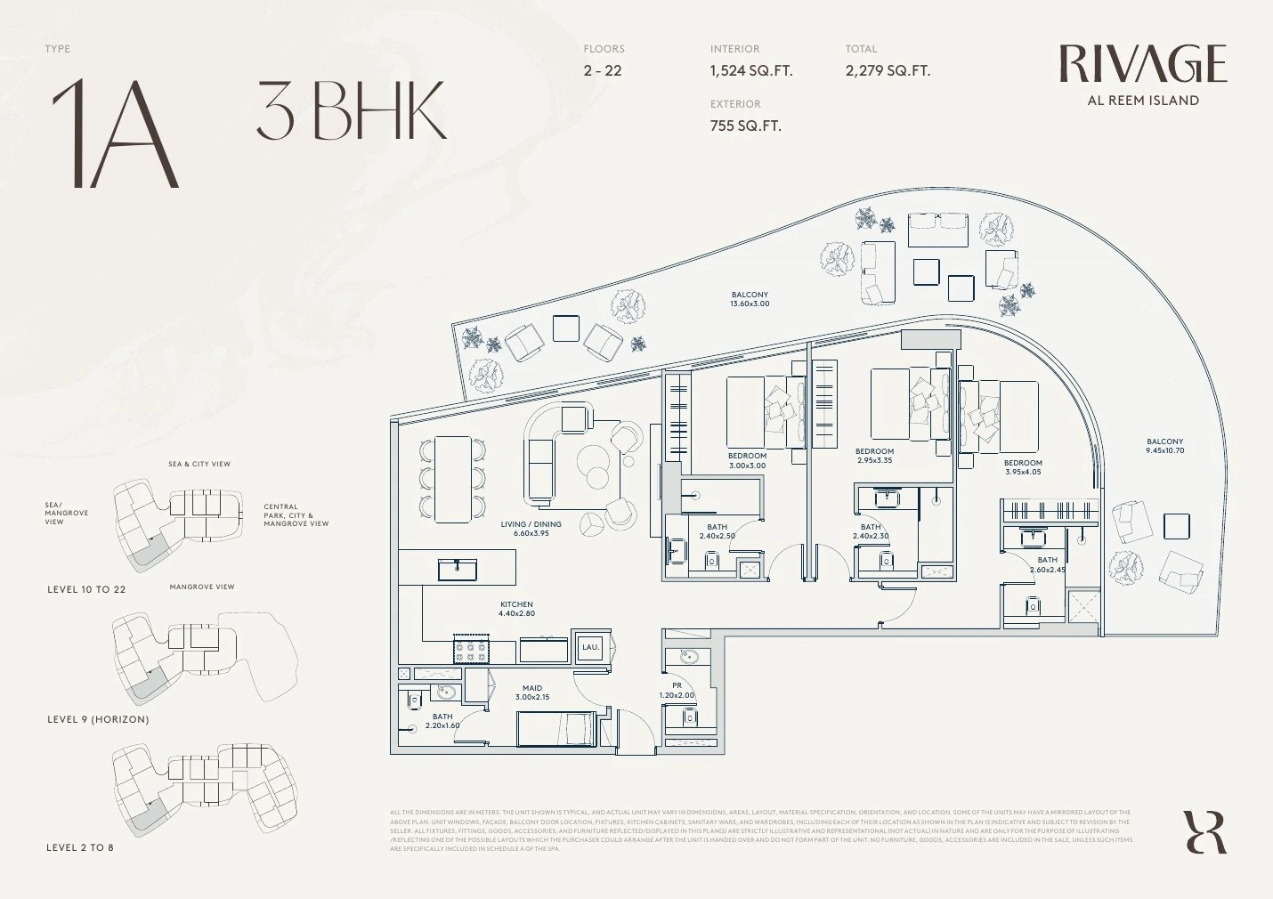 Floor plan for Type 1A