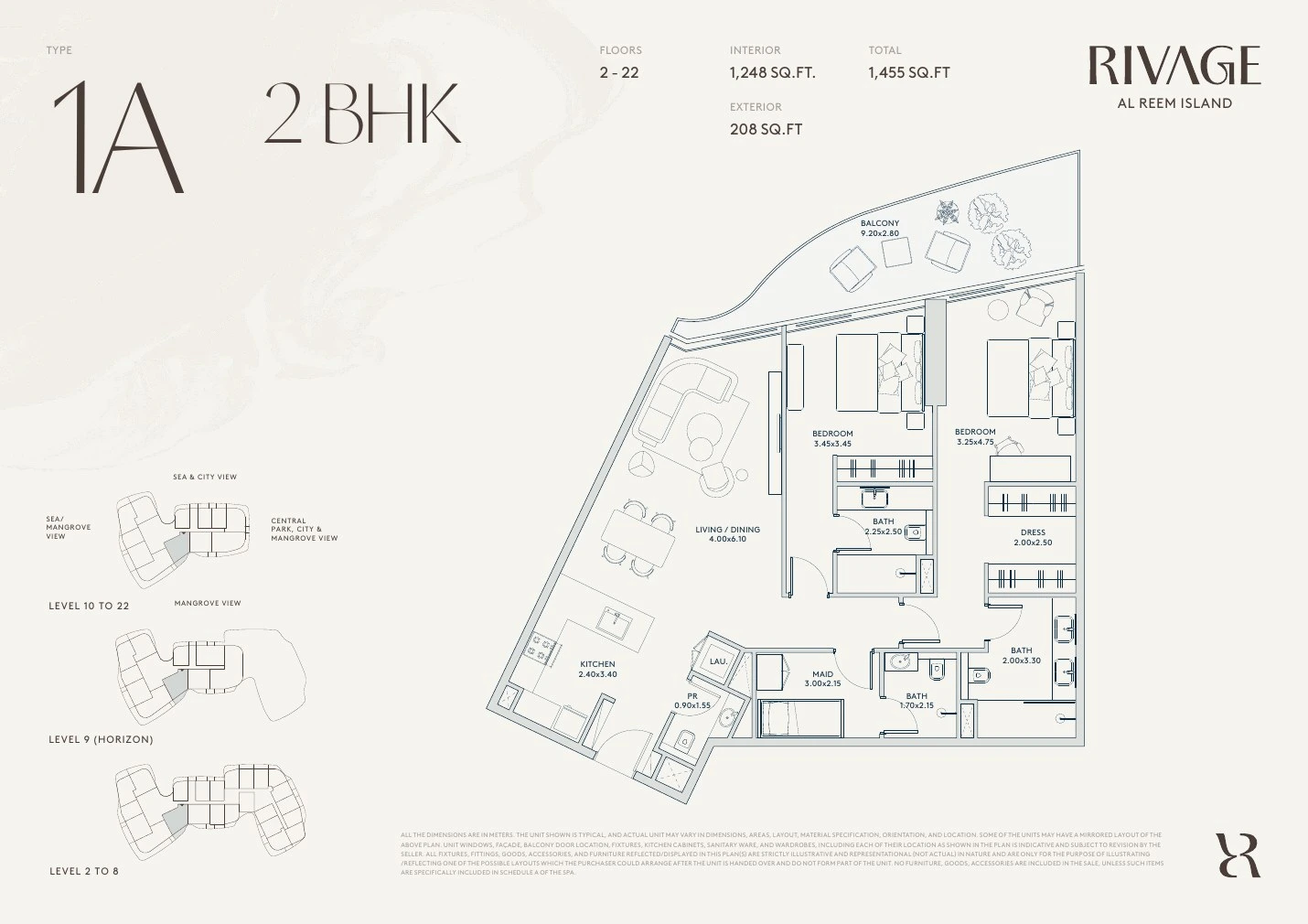 Floor plan for Type 1A