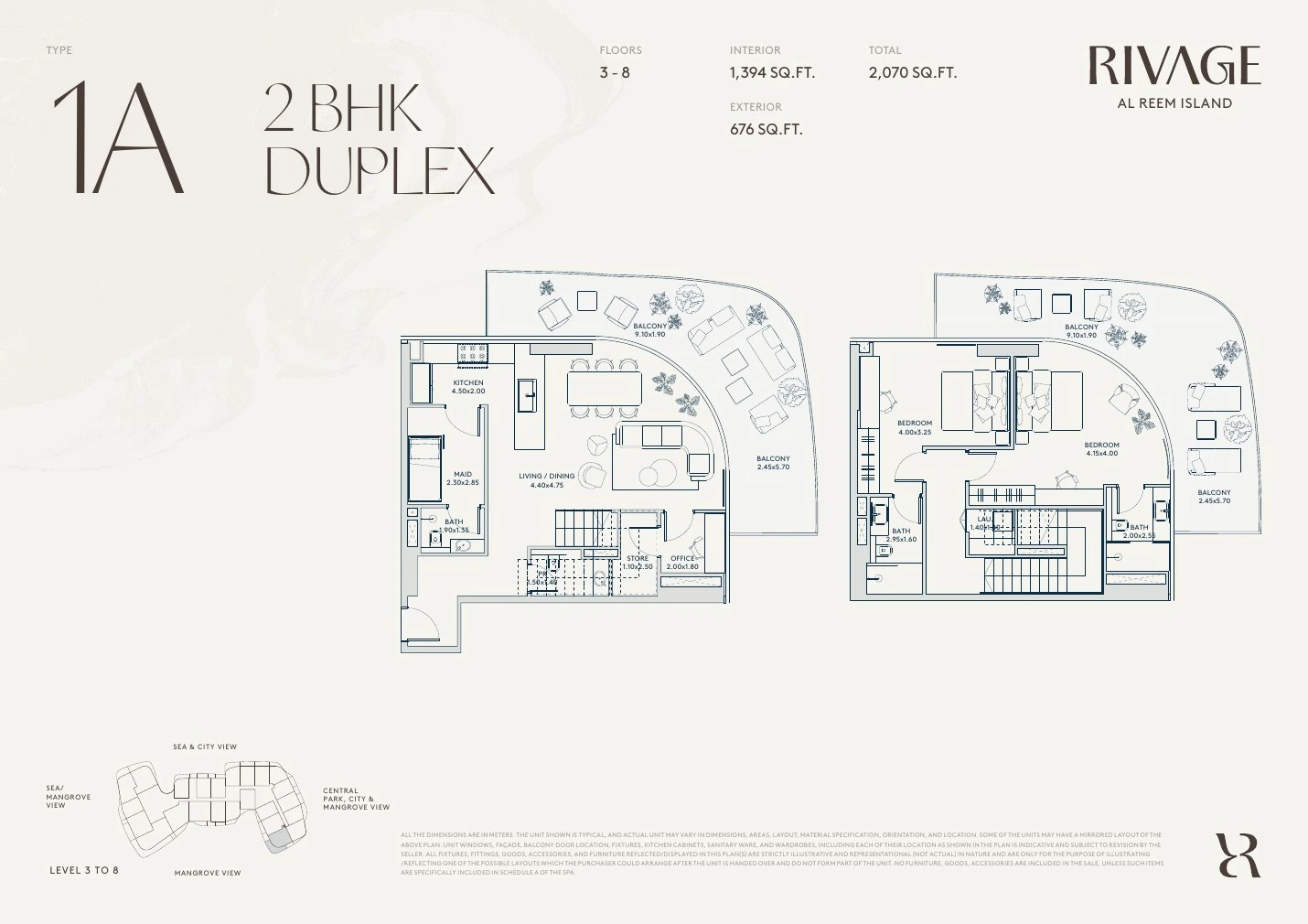 Floor plan for Type 1A