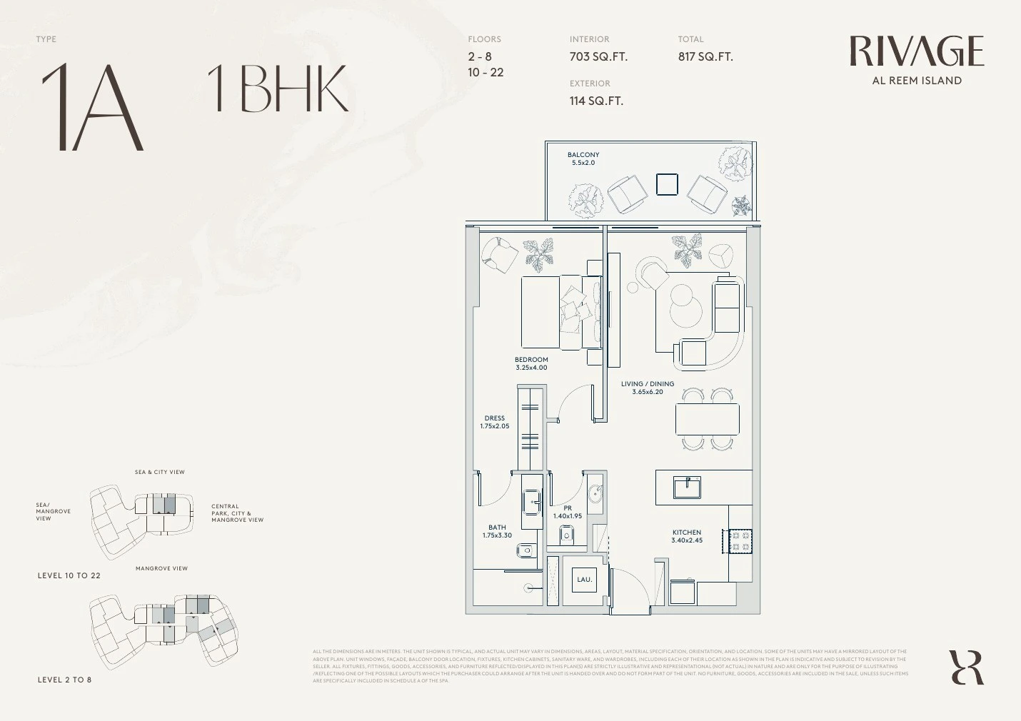 Floor plan for Type 1A