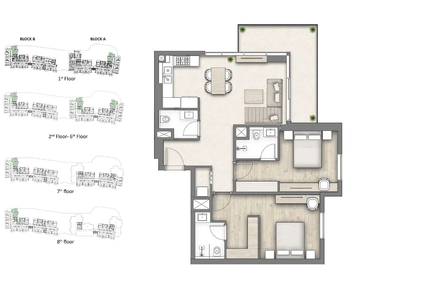 Floor plan for Type B