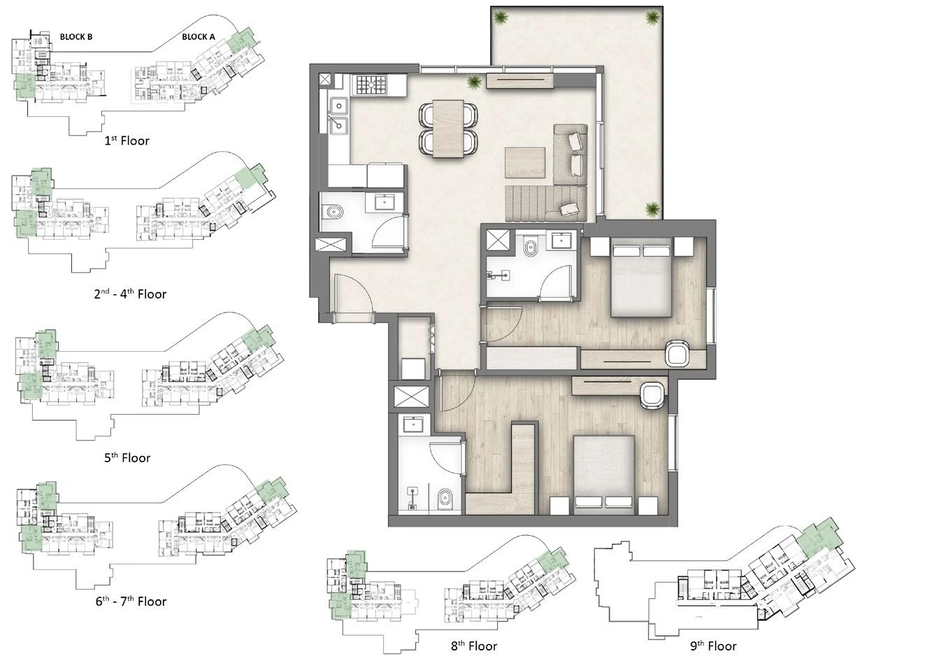 Floor plan for Type B