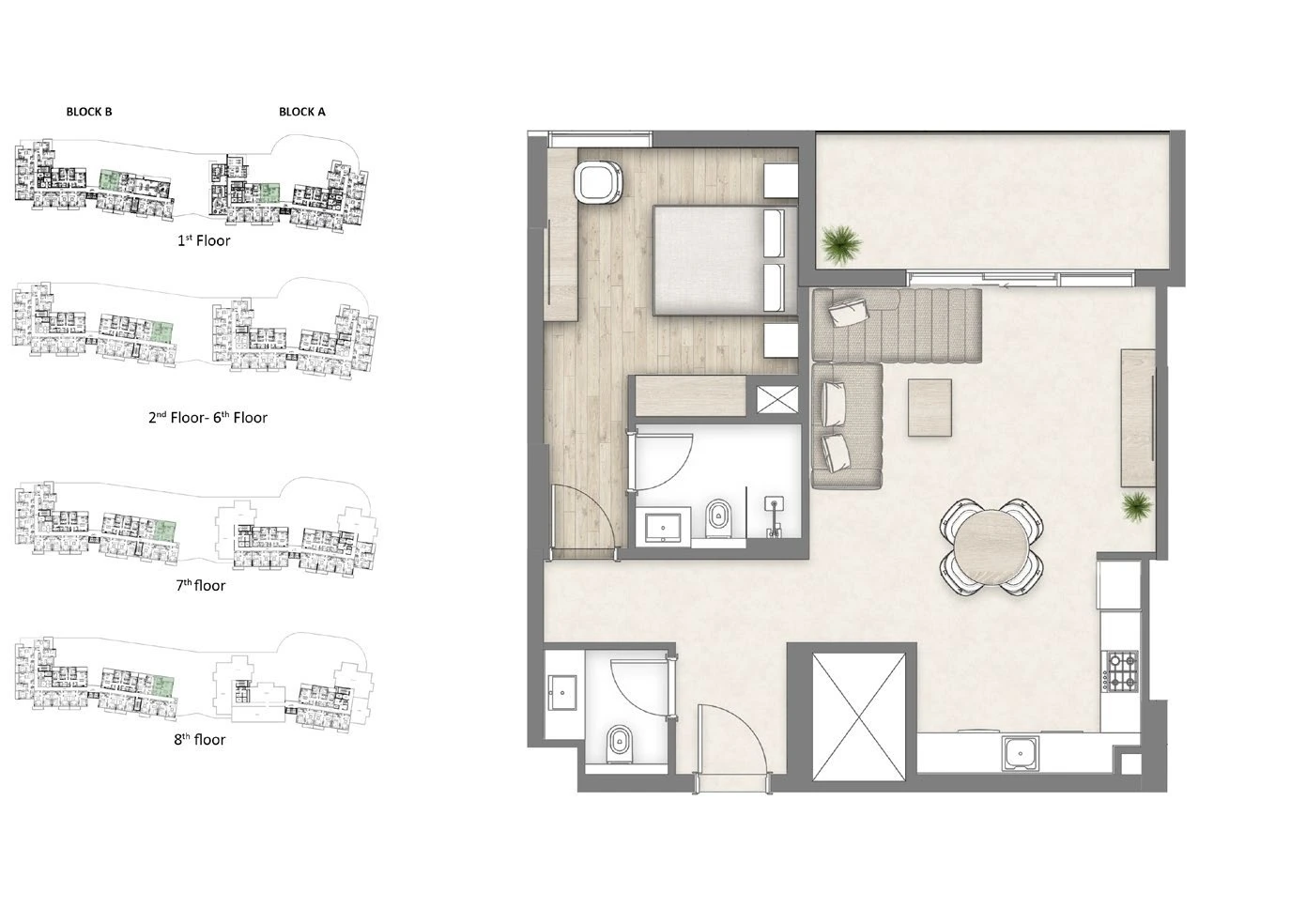 Floor plan for Type B