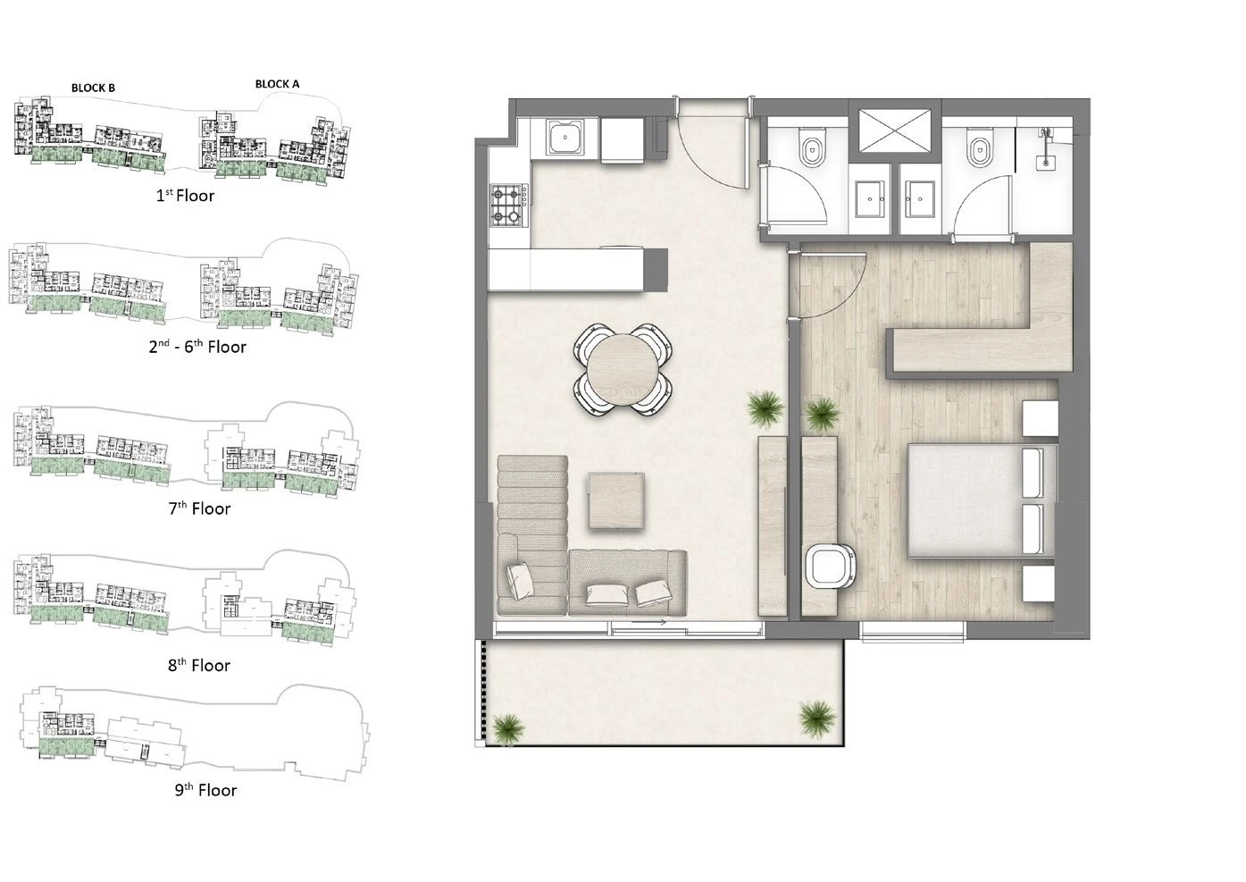 Floor plan for Type A